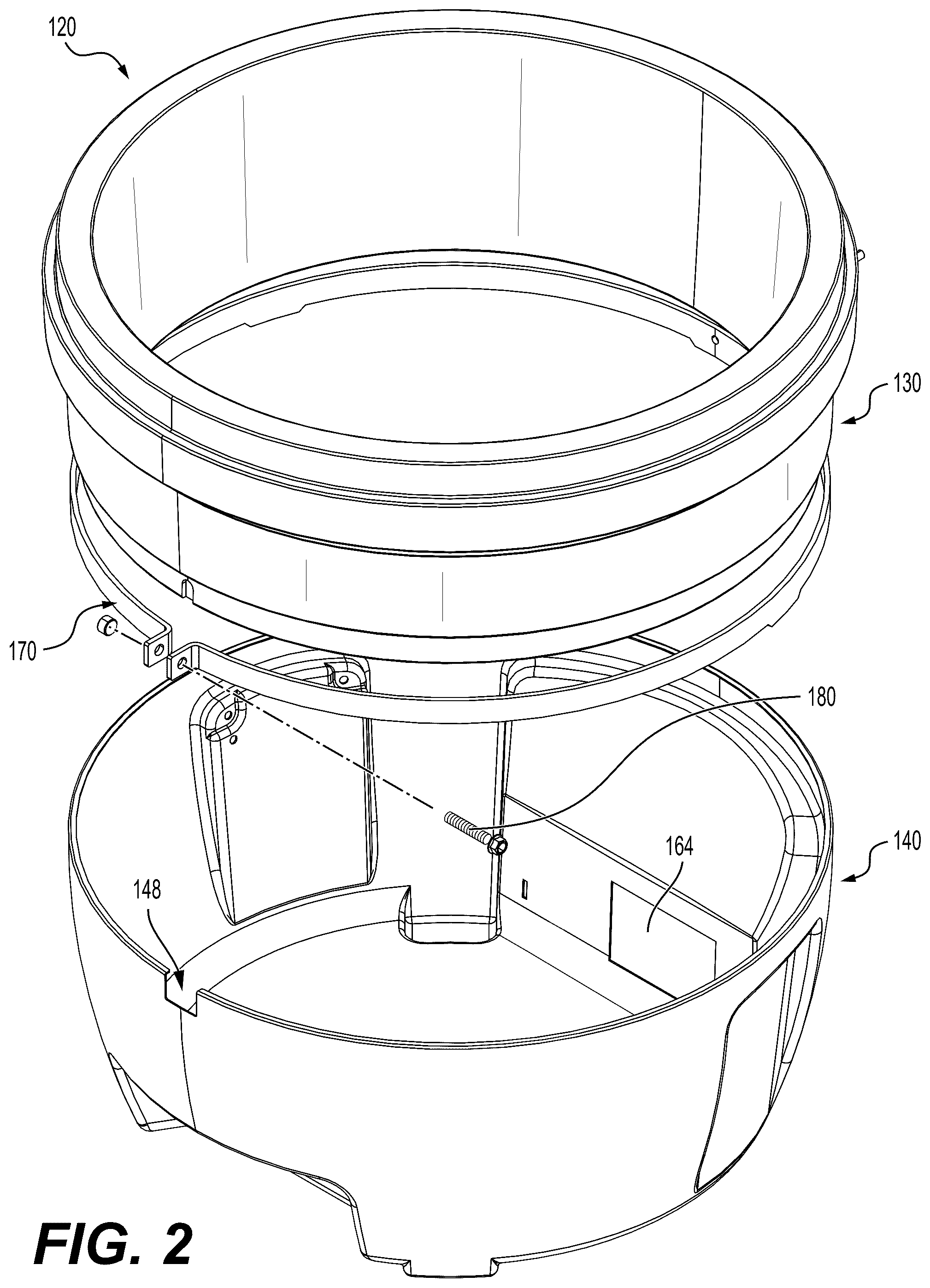 Patent US12359819 Figure 2 – Systems and methods for joining metal and ceramic components of a kamado-style grill