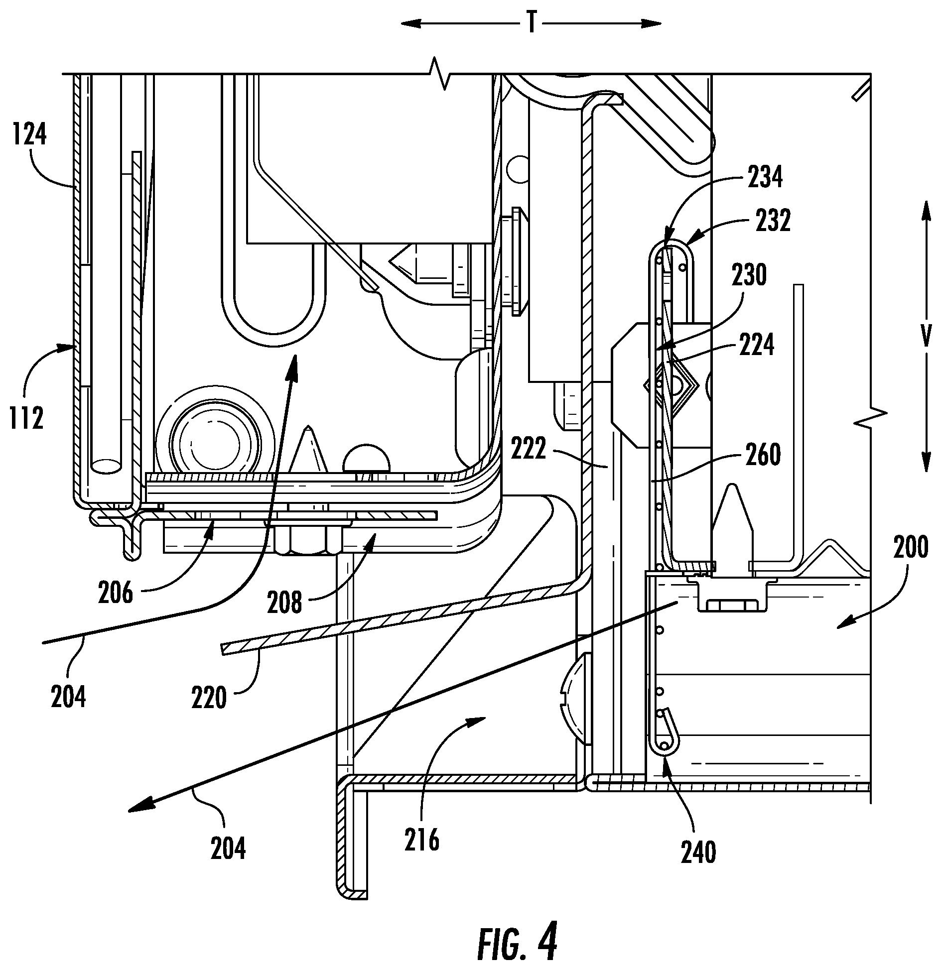 Patent US12359825 Figure 4 – Mesh screen to prevent access to hot surfaces within an oven appliance