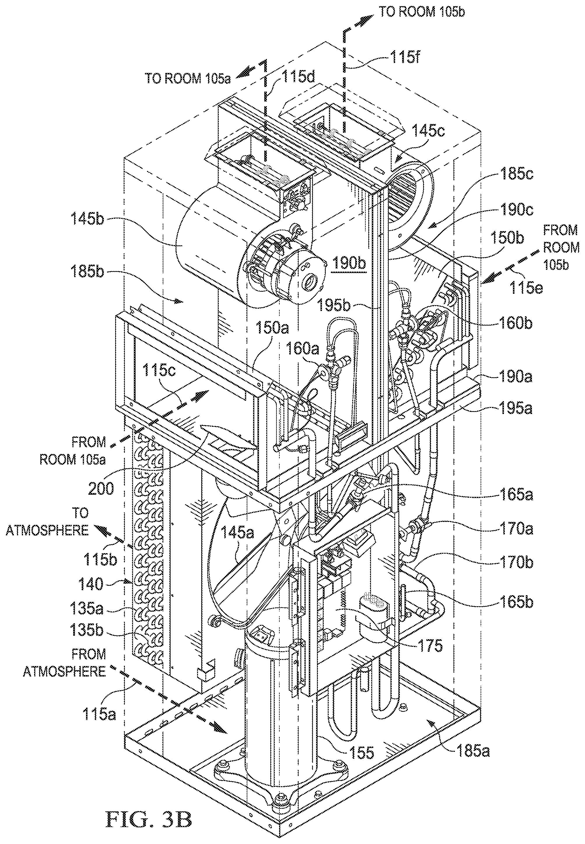 Patent US12359827 Figure 5 – Independent temperature control for rooms