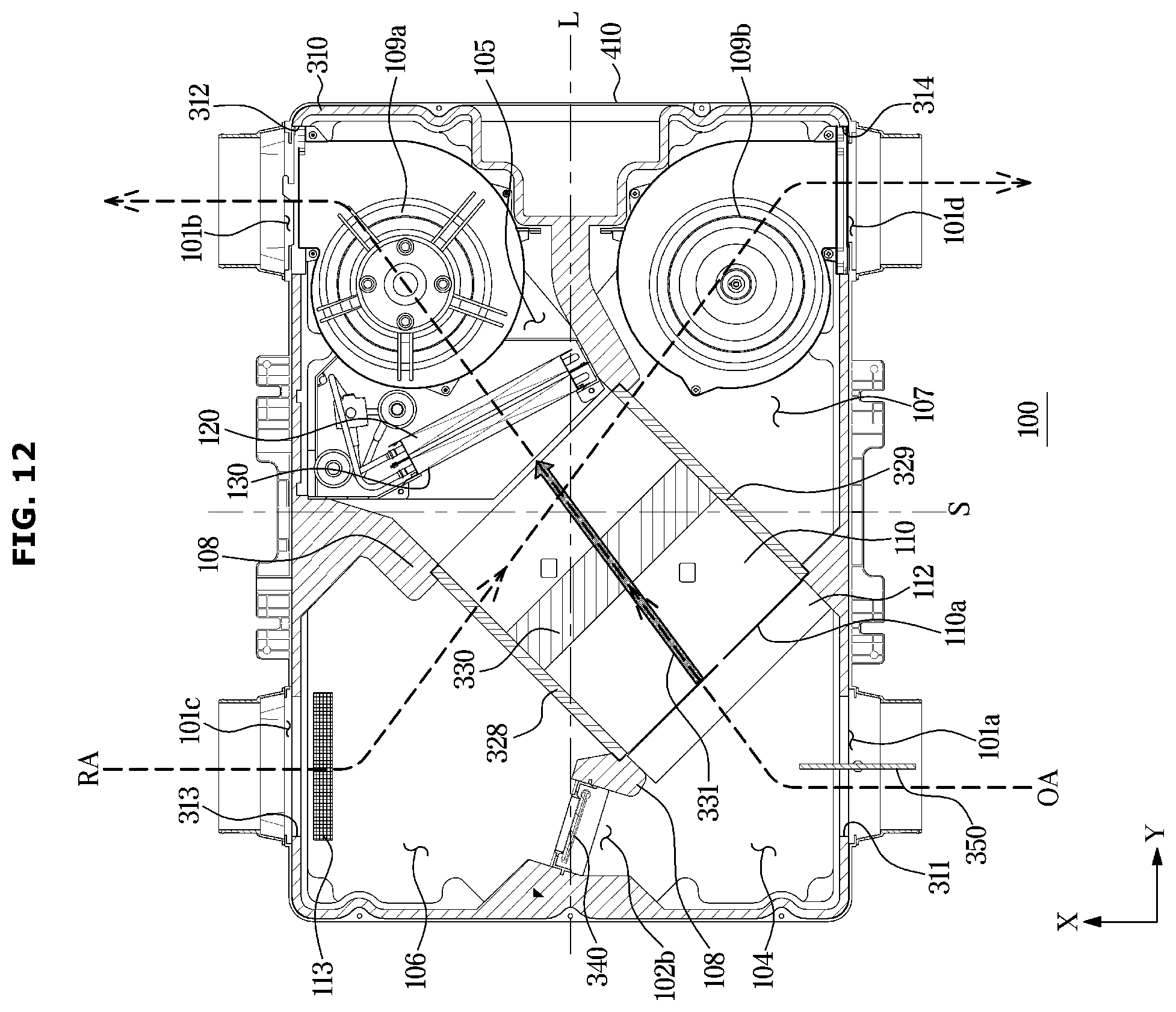 Patent US12359835 Figure 12 – Ventilation apparatus and control method thereof