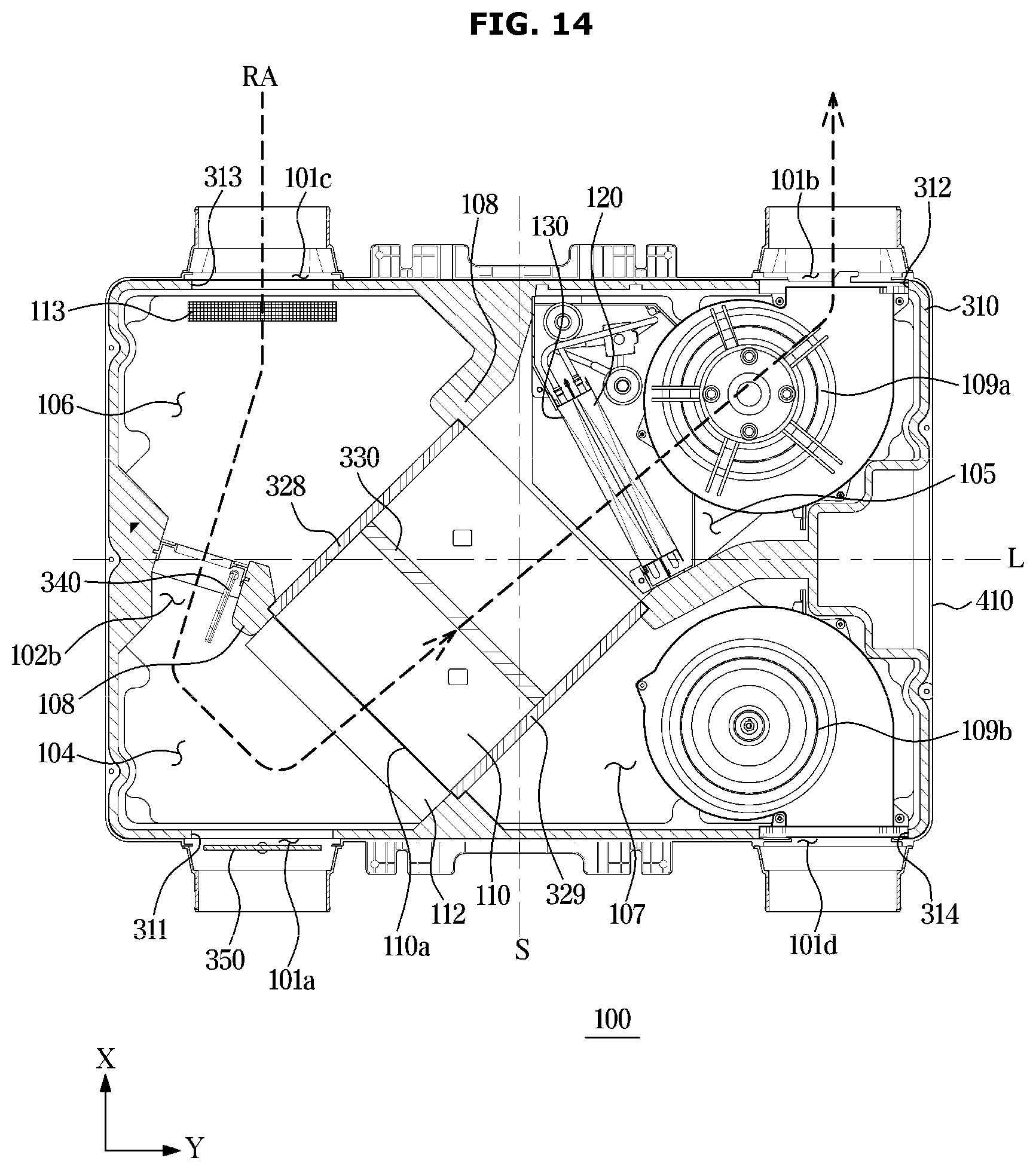 Patent US12359835 Figure 14 – Ventilation apparatus and control method thereof