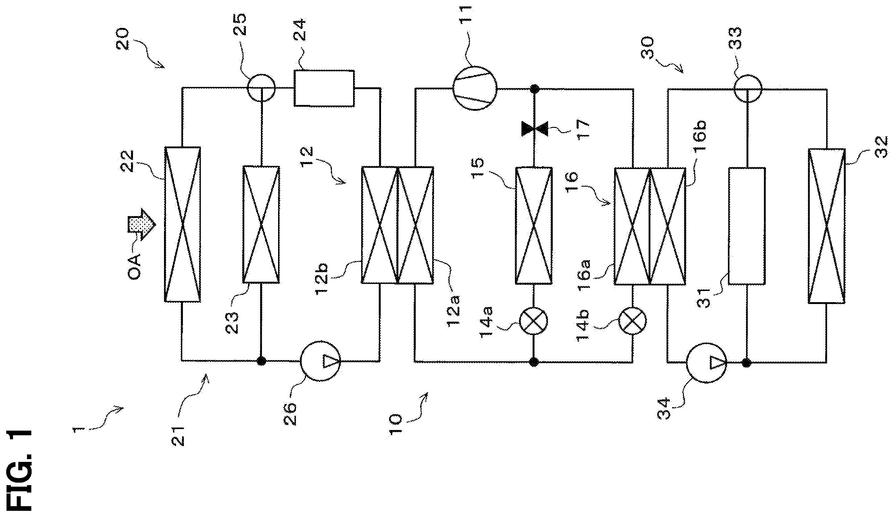 Patent US12359838 Figure 1 – Air conditioner