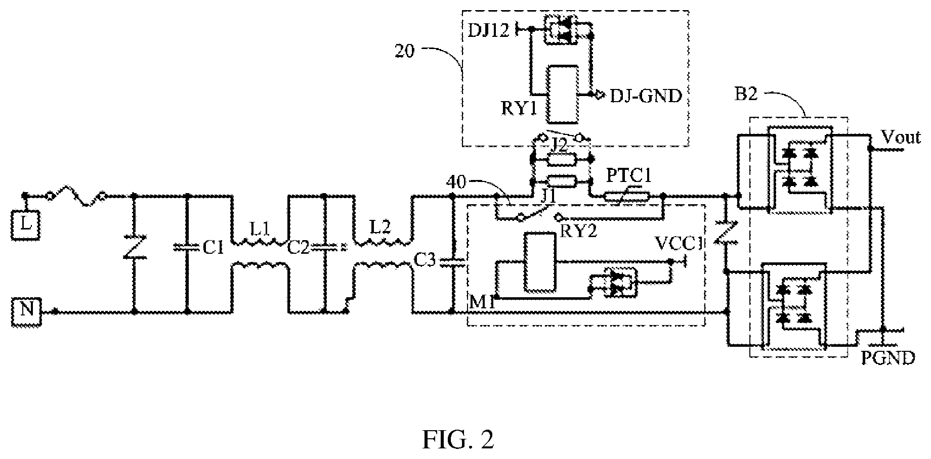 Patent US12359839 Figure 2 – Control circuit for air conditioner outdoor unit, electric control component and air conditioner
