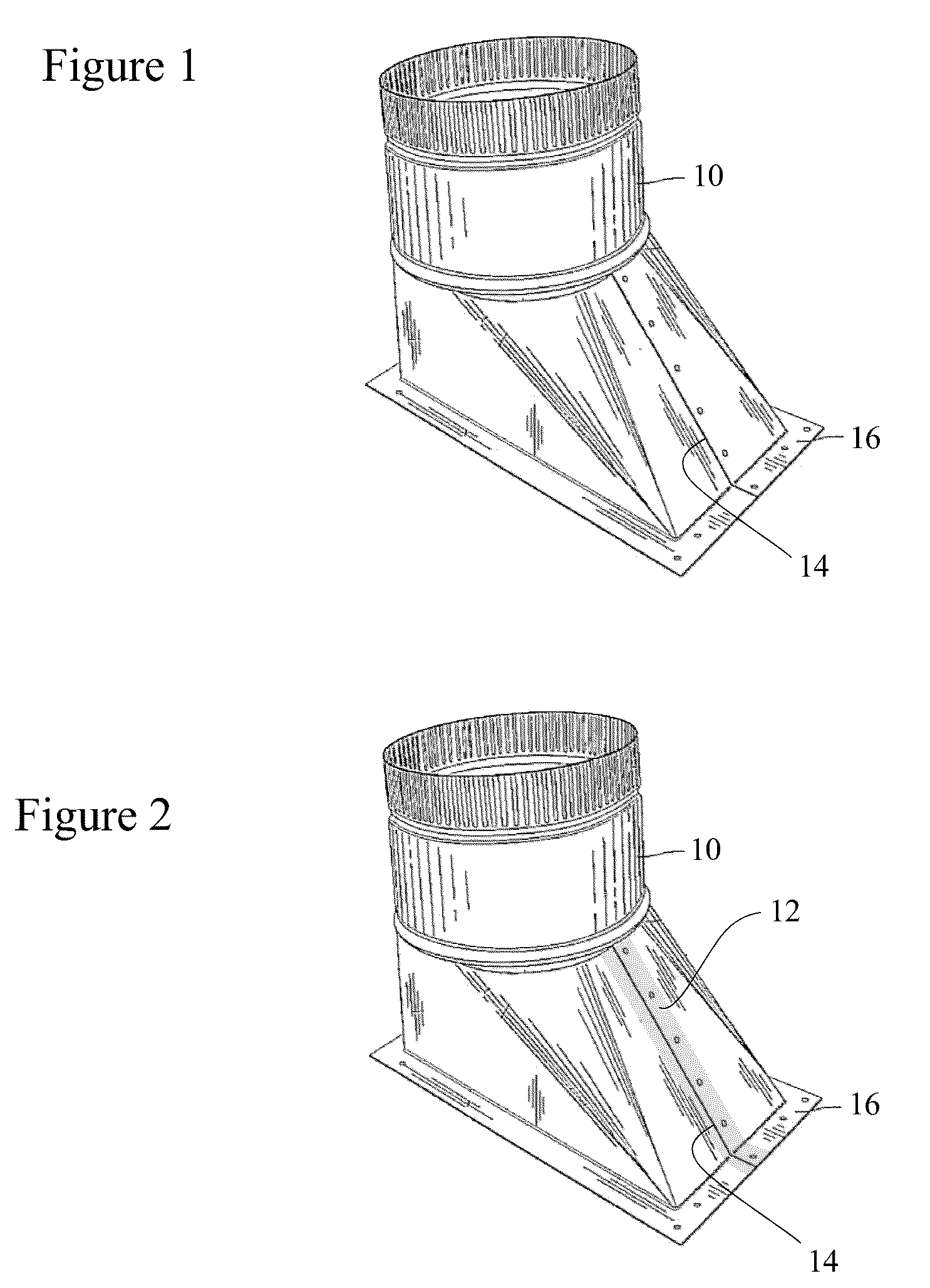 Patent US12359840 Figure 1 – Automated sealant application to assembled HVAC duct components and blanks for forming assembled HVAC duct components