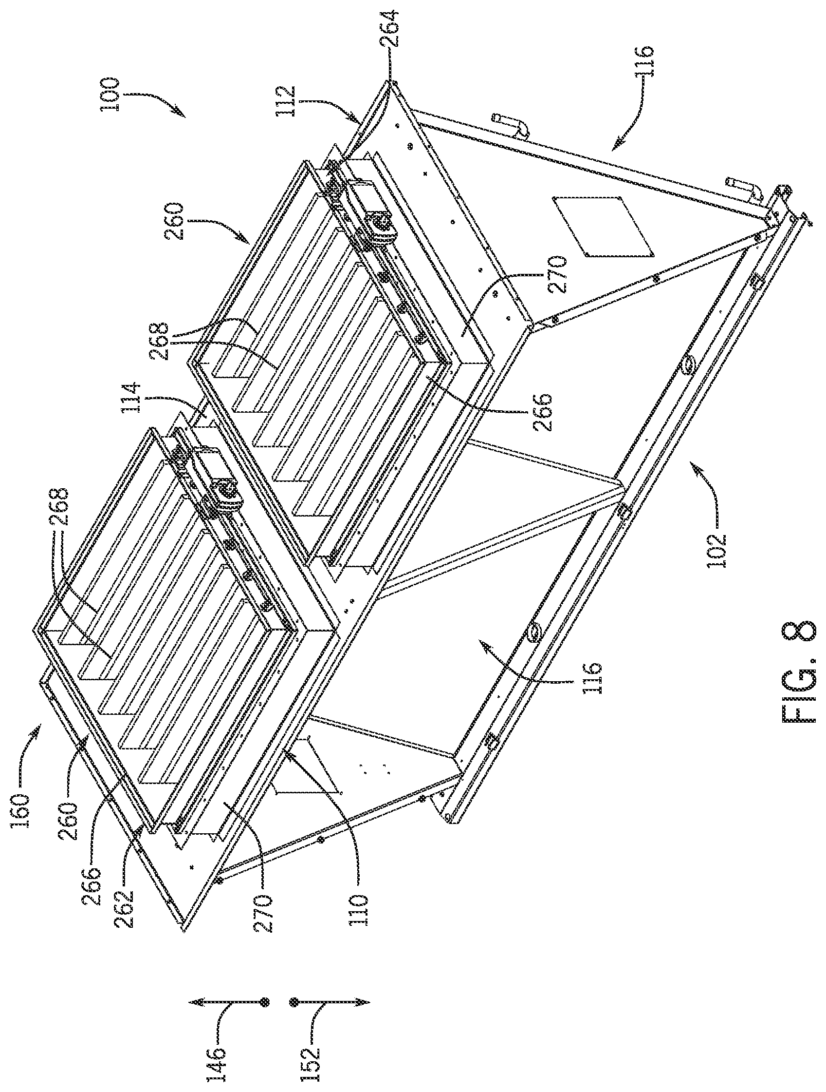 Patent US12359842 Figure 8 – Condenser fan rotation restriction system