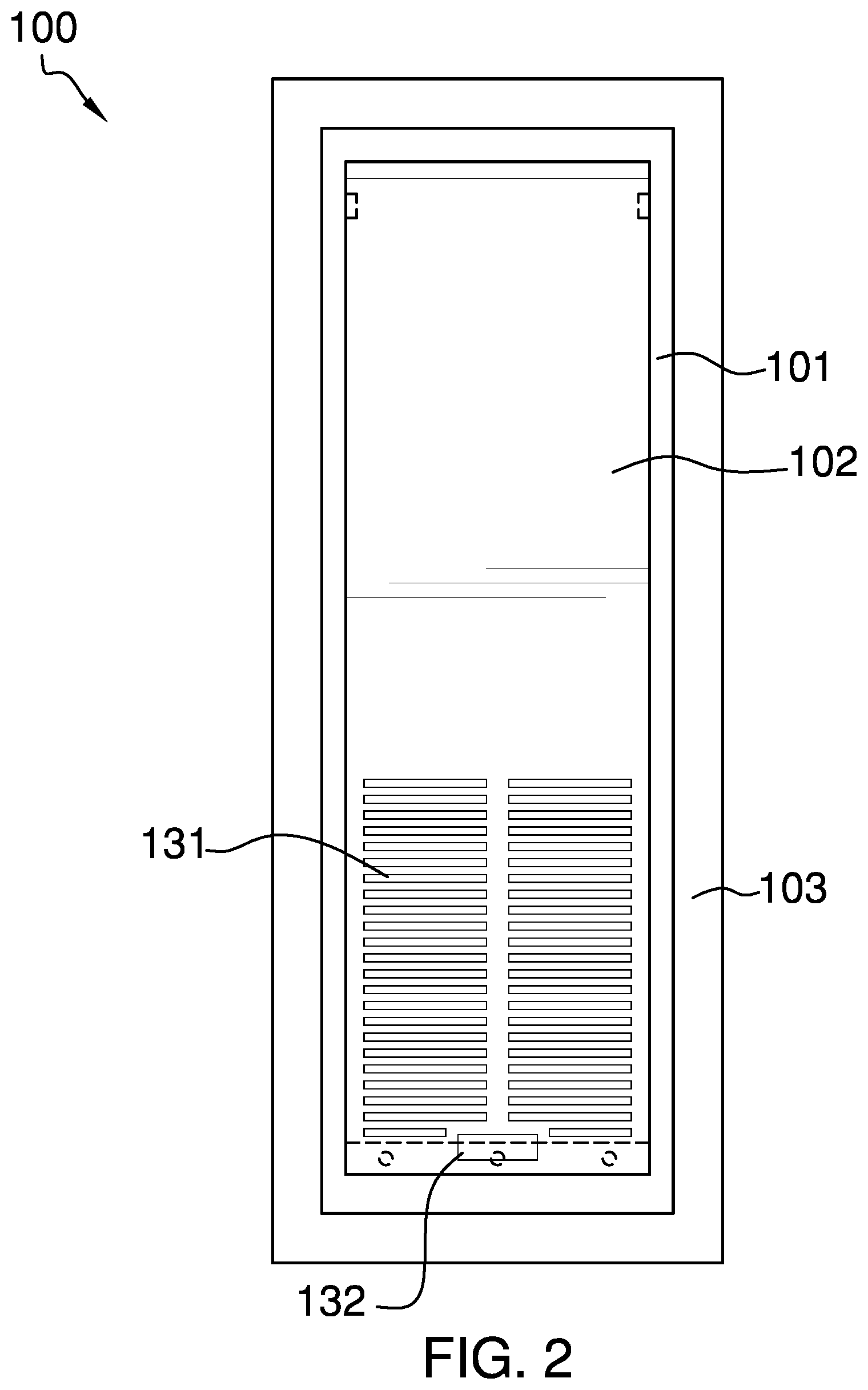 Patent US12359843 Figure 2 – Removable access panel for HVAC closet