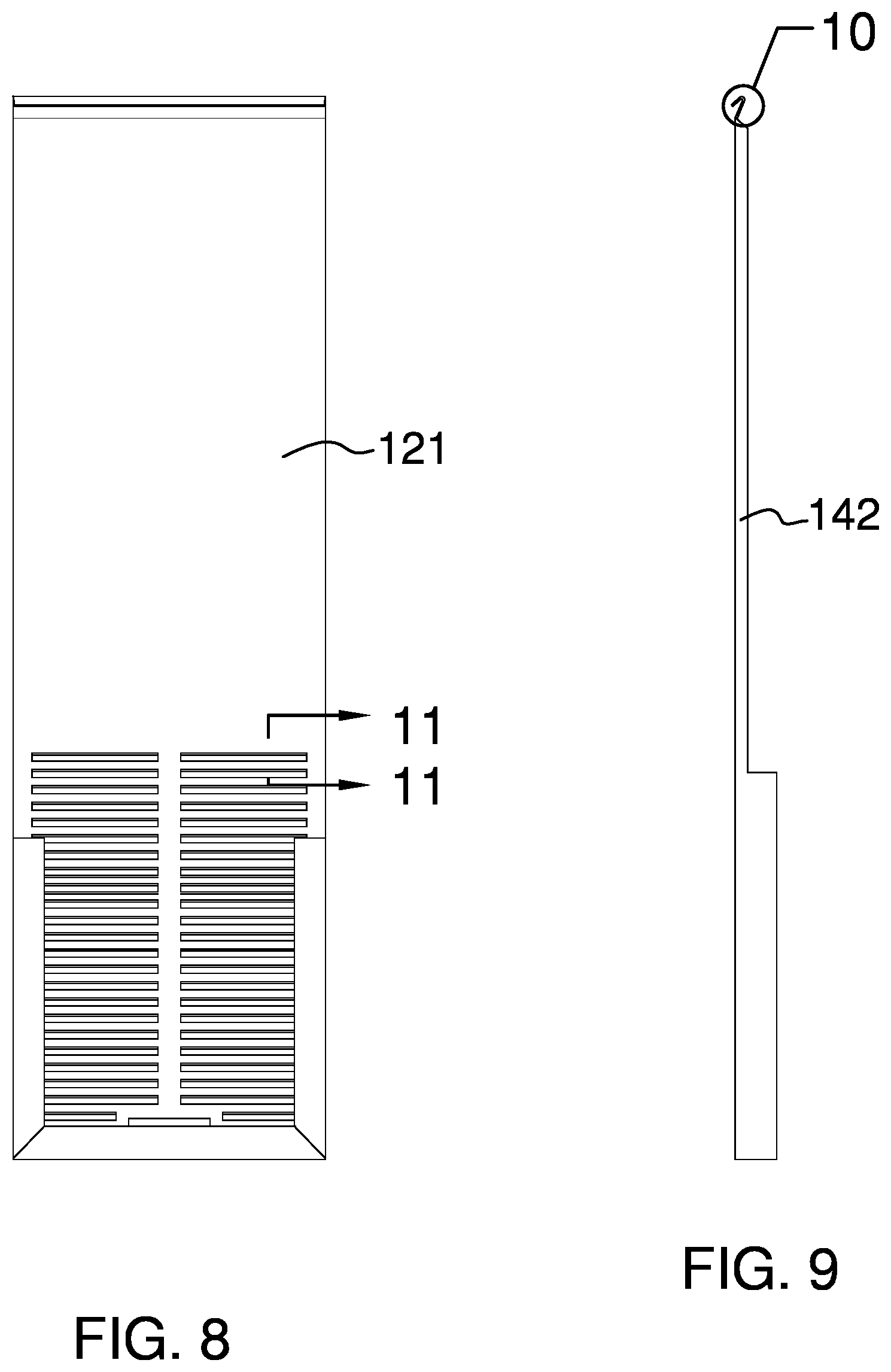 Patent US12359843 Figure 7 – Removable access panel for HVAC closet