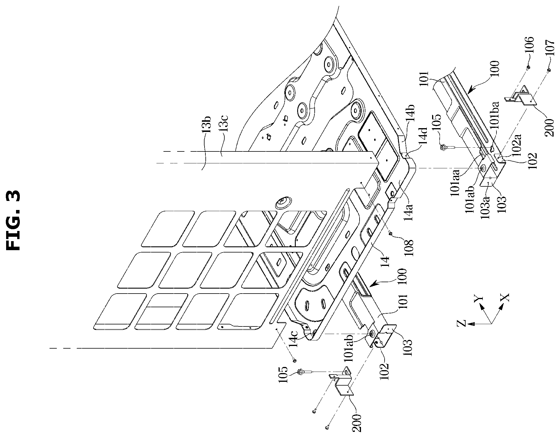 Patent US12359844 Figure 3 – Outdoor unit of air conditioner