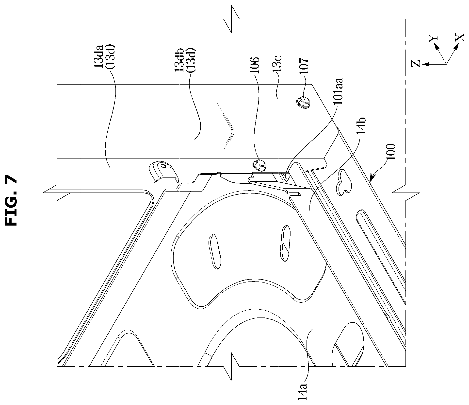 Patent US12359844 Figure 7 – Outdoor unit of air conditioner