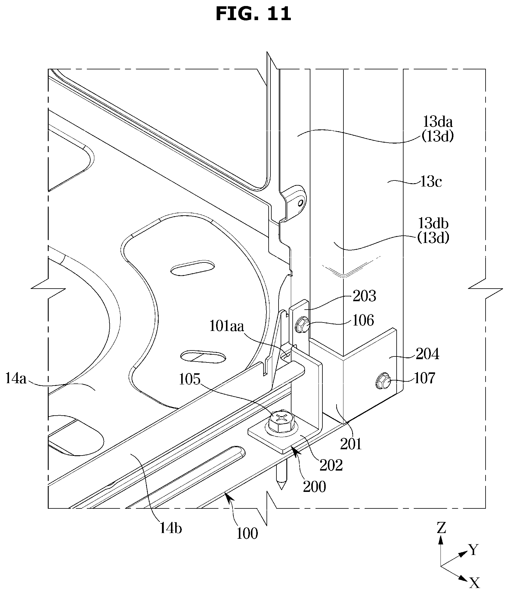 Patent US12359844 Figure 11 – Outdoor unit of air conditioner