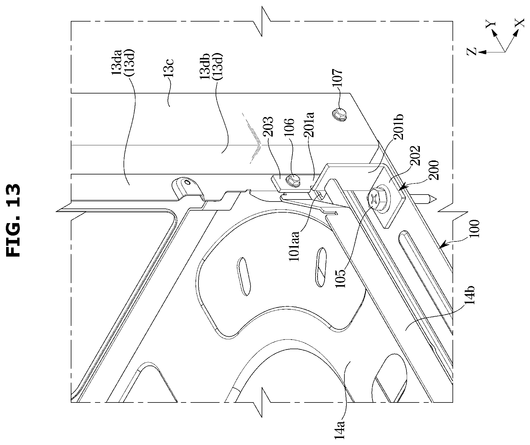 Patent US12359844 Figure 13 – Outdoor unit of air conditioner