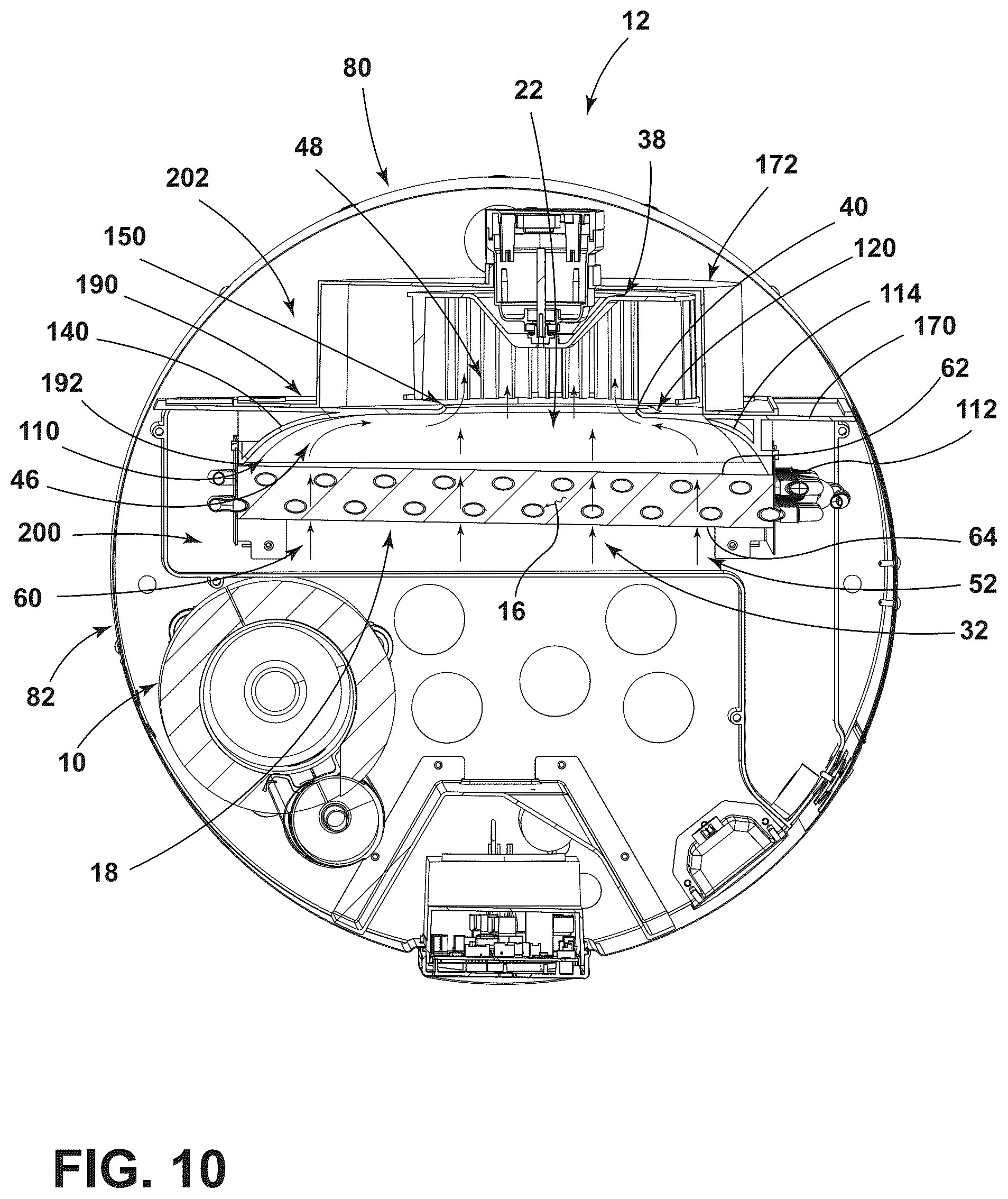 Patent US12359845 Figure 10 – Air funnel for a heat pump system of a water heater