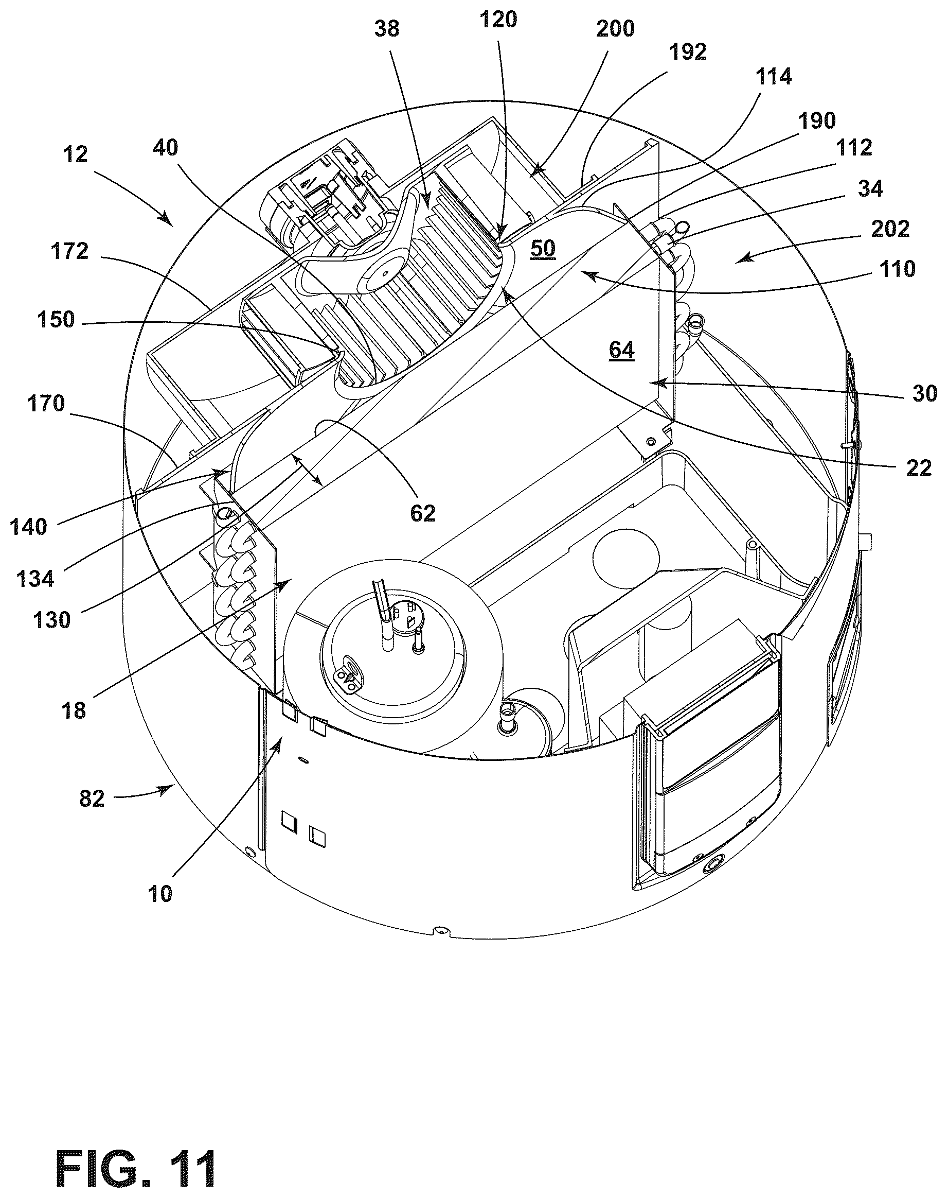 Patent US12359845 Figure 11 – Air funnel for a heat pump system of a water heater