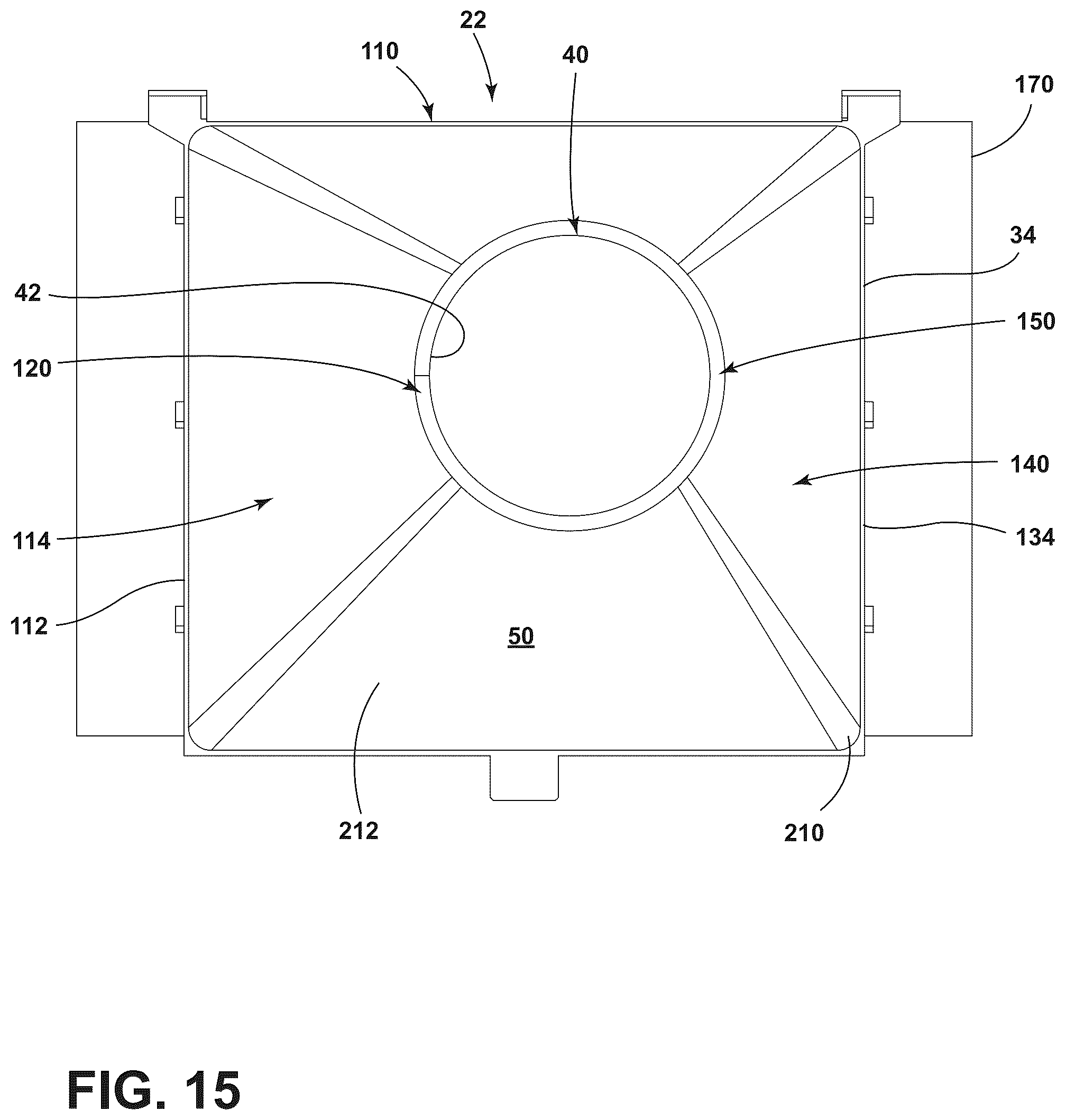Patent US12359845 Figure 15 – Air funnel for a heat pump system of a water heater