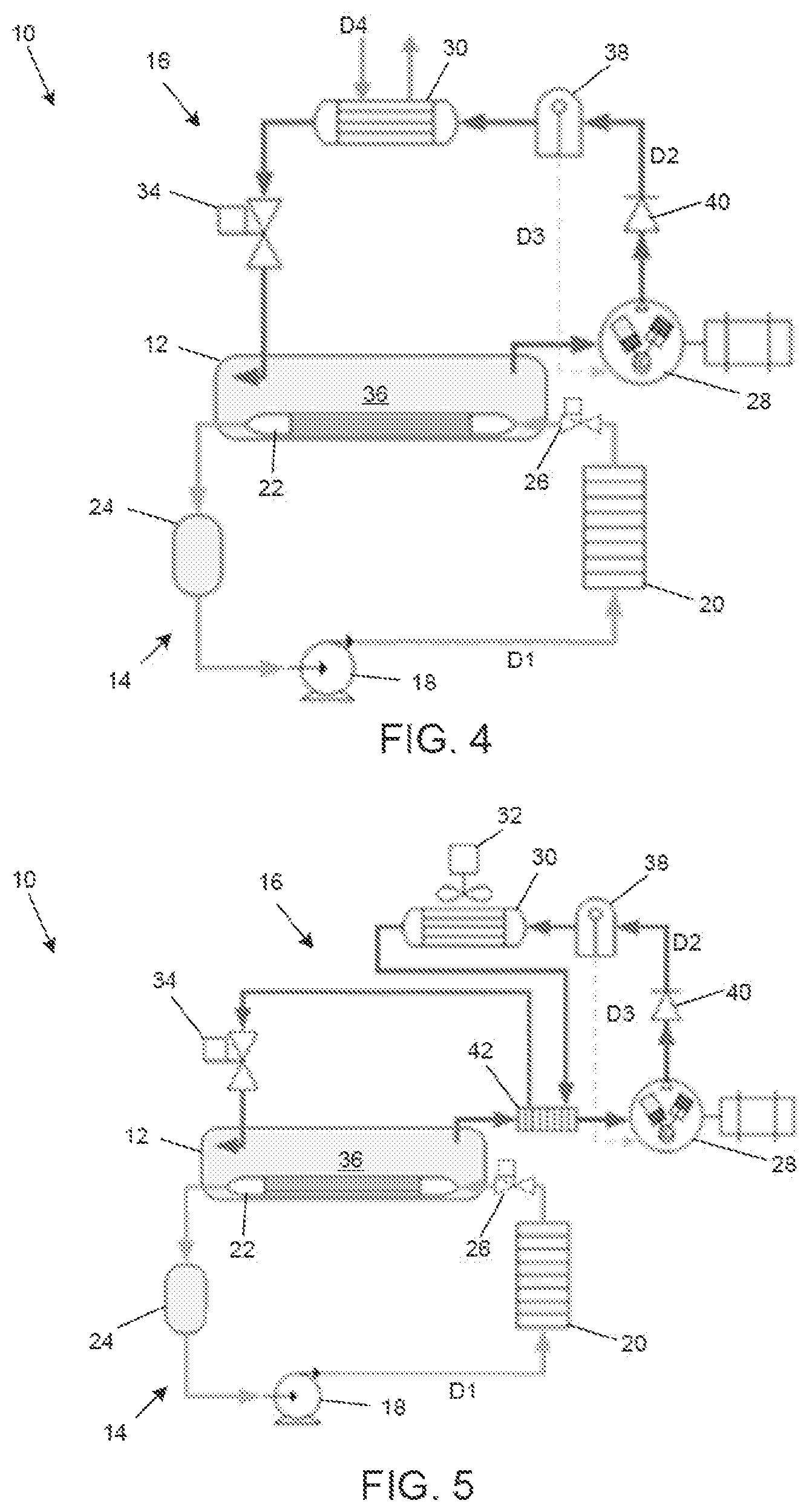 Patent US12359851 Figure 4 – Thermal energy storage and heat rejection system