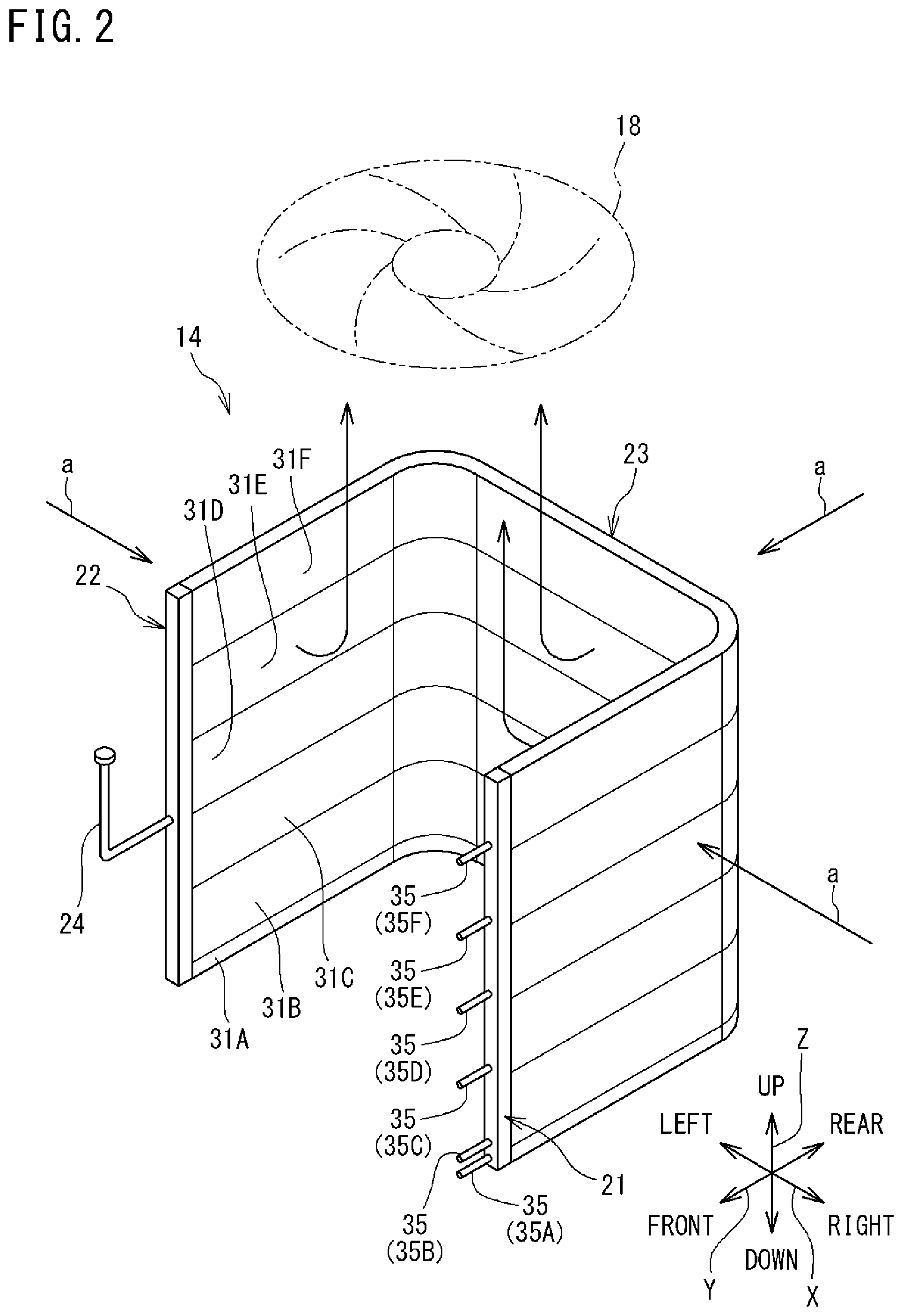 Patent US12359853 Figure 2 – Heat exchanger