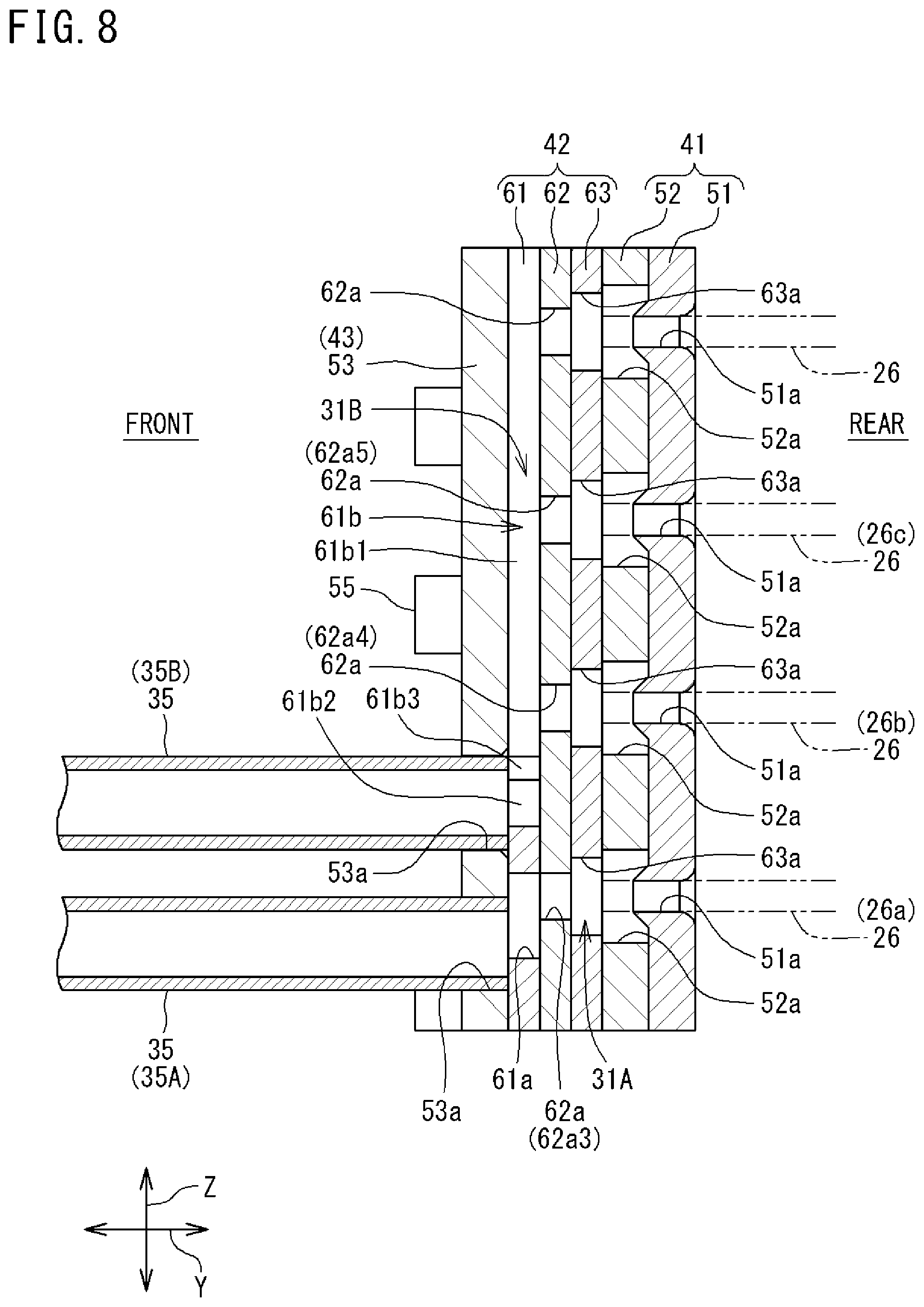 Patent US12359853 Figure 8 – Heat exchanger