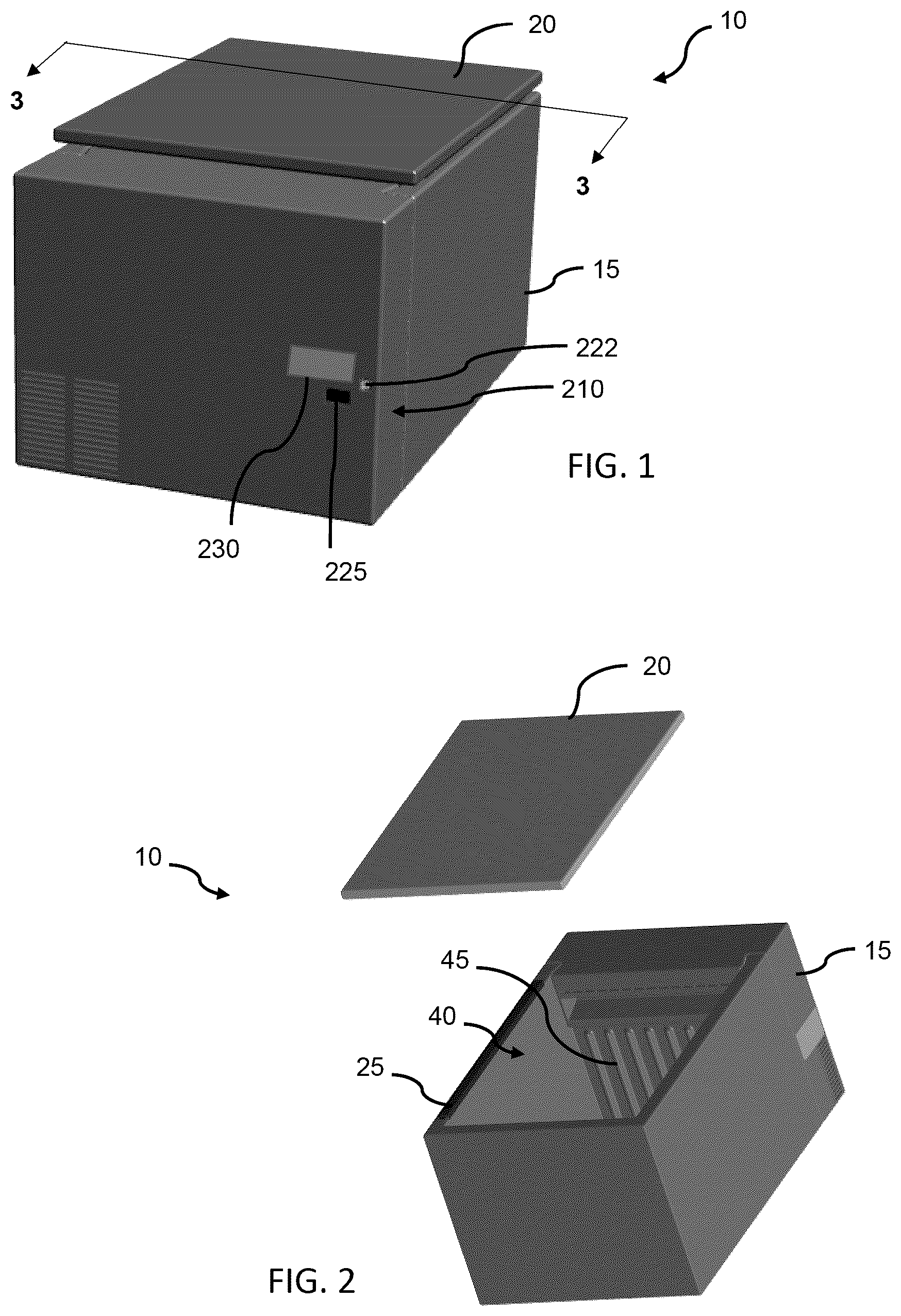 Patent US12359857 Figure 1 – Temperature-controlled container
