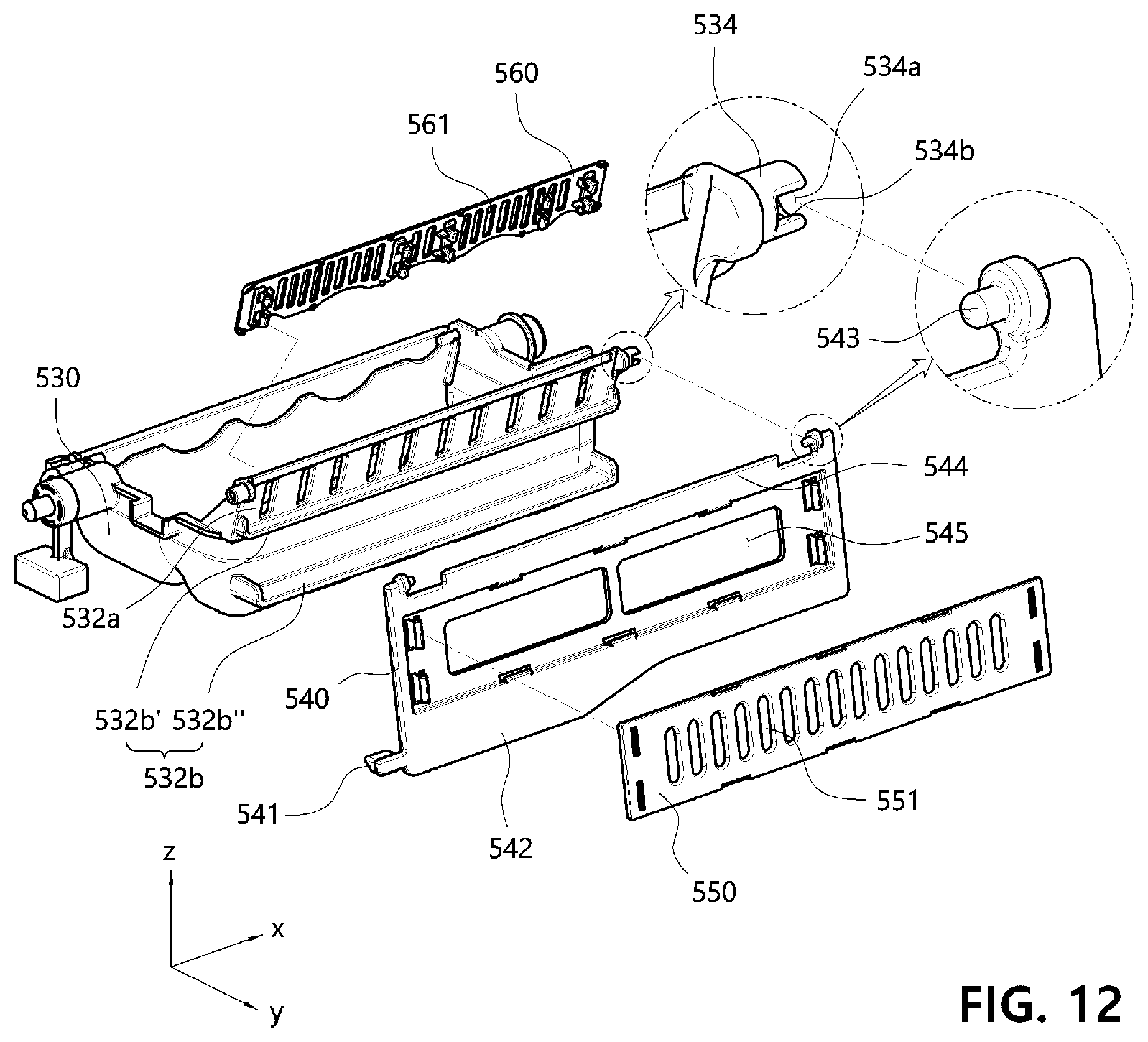 Patent US12359859 Figure 12 – Water purifier having ice-maker