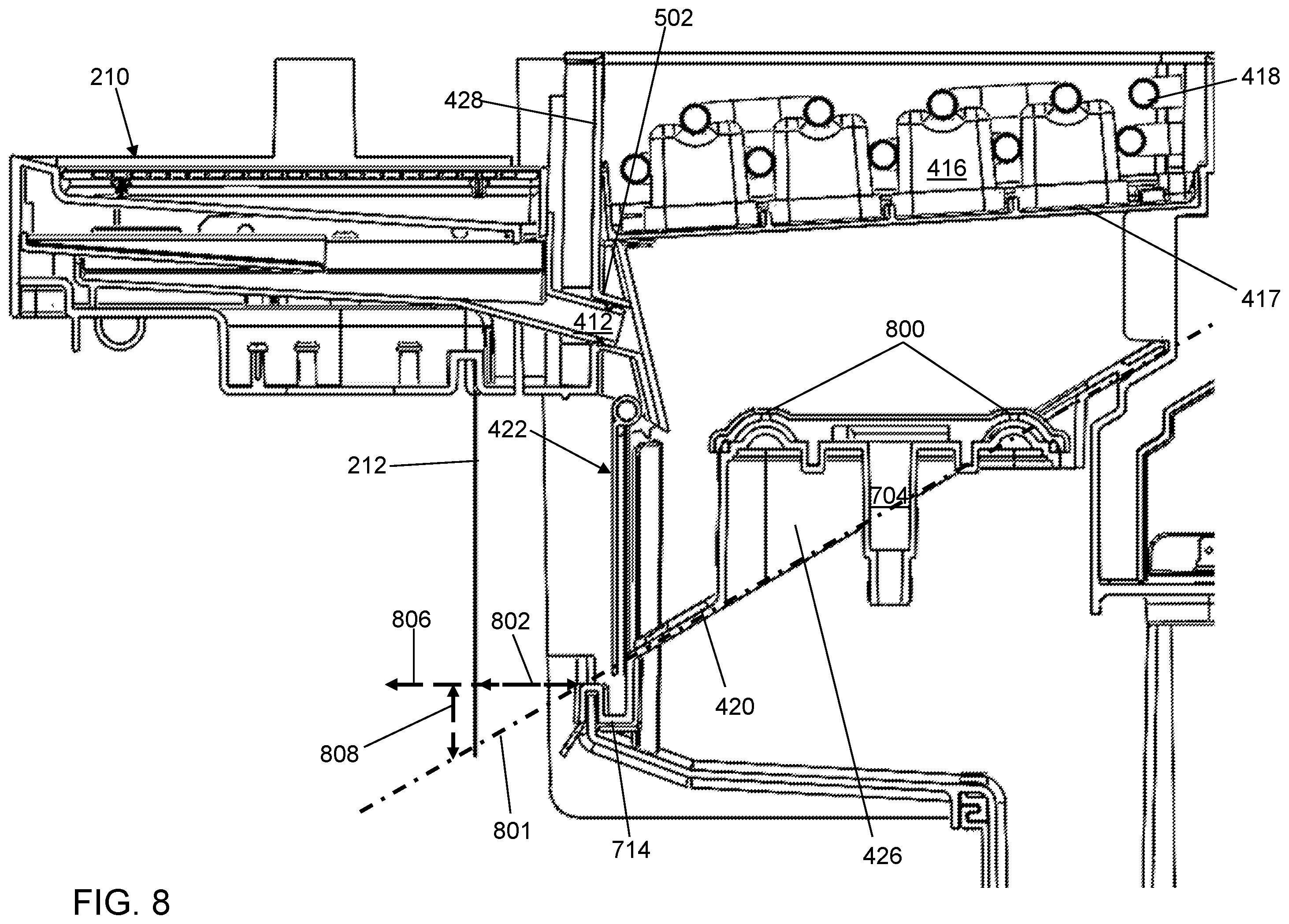 Patent US12359860 Figure 13 – Backstop for an ice maker