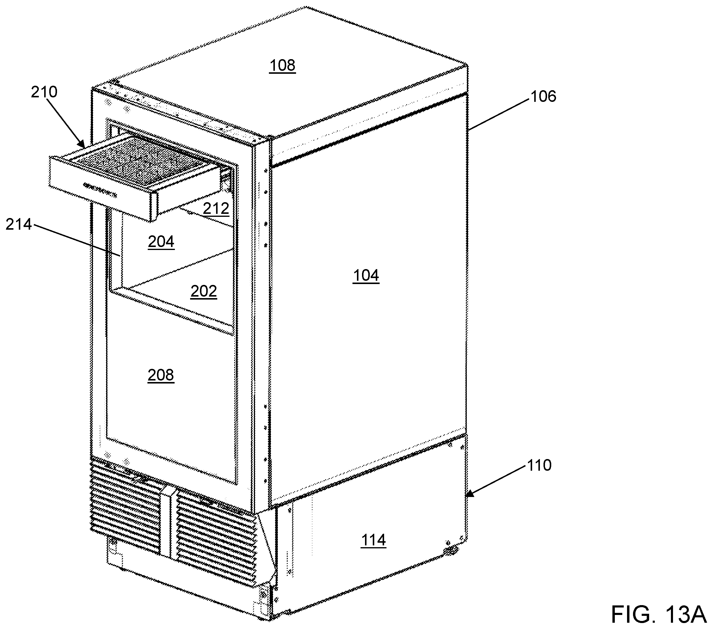 Patent US12359860 Figure 19 – Backstop for an ice maker