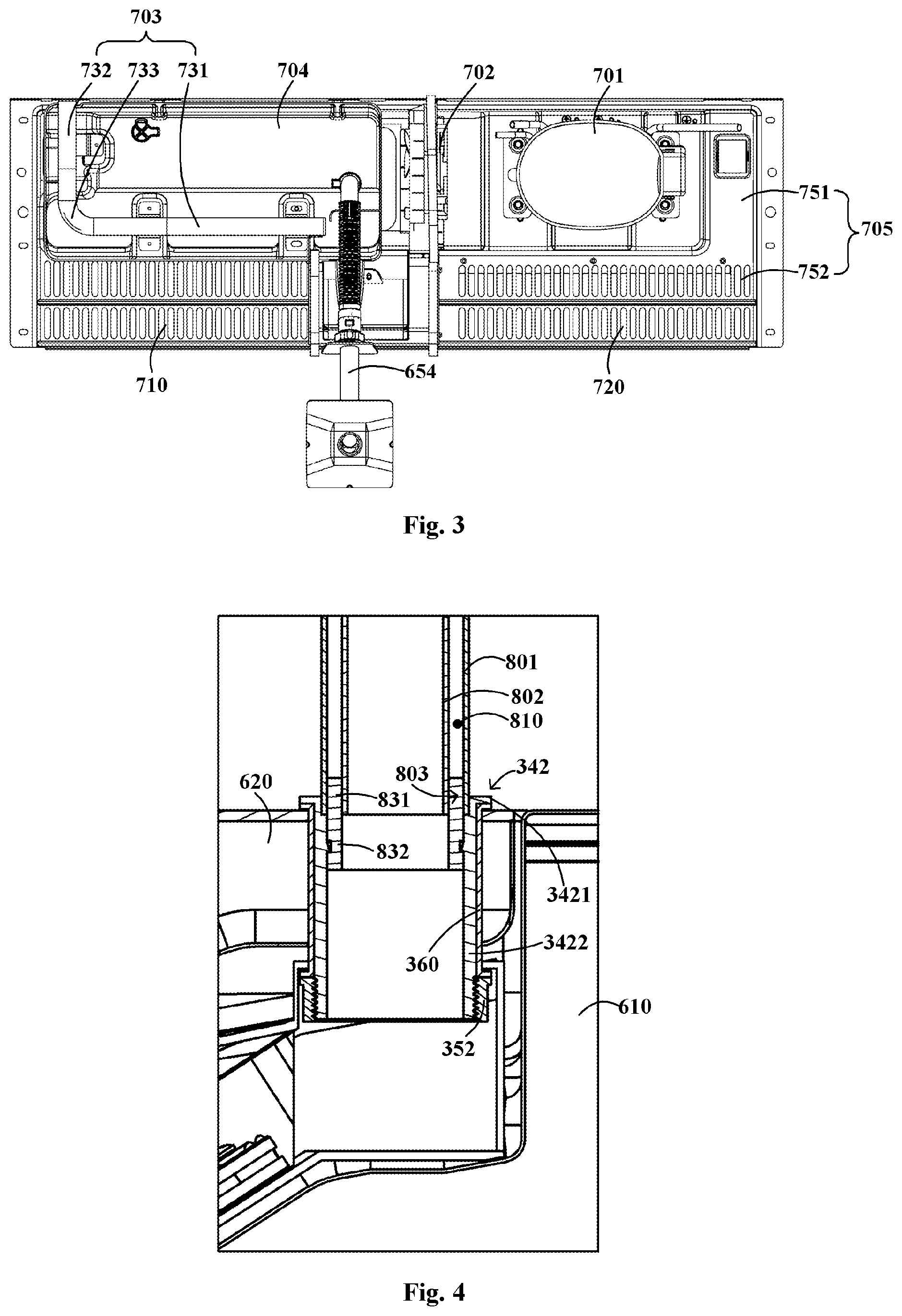 Patent US12359862 Figure 2 – Refrigeration module and refrigerator