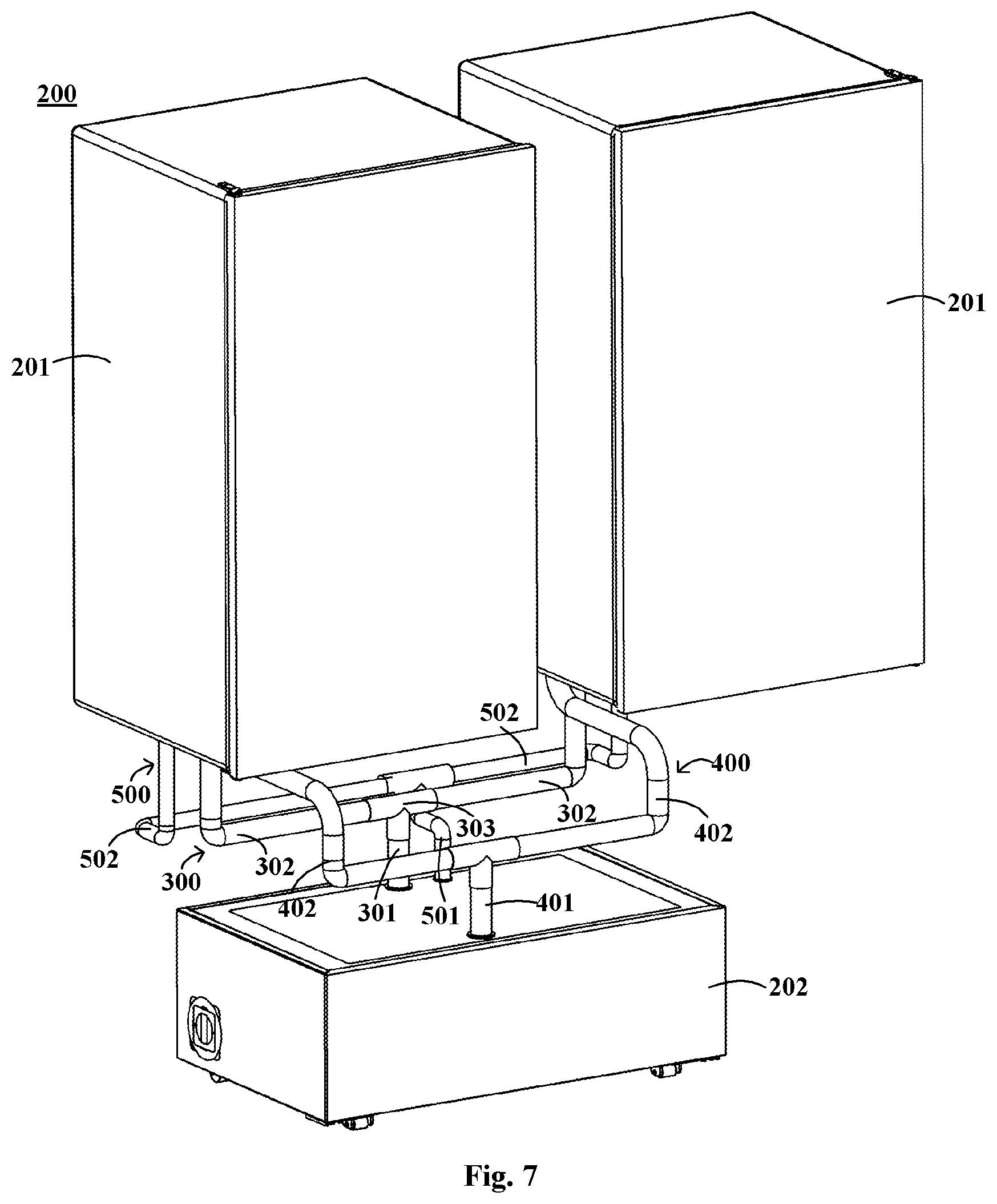 Patent US12359862 Figure 5 – Refrigeration module and refrigerator