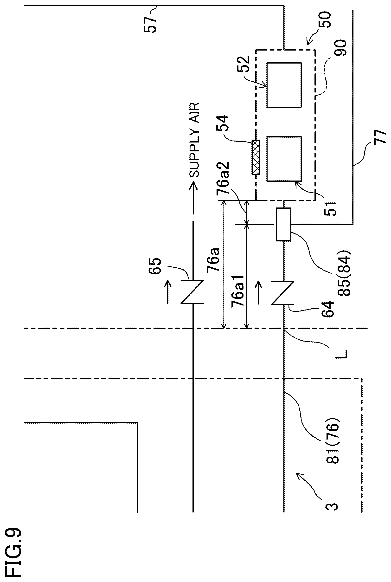 Patent US12359865 Figure 9 – Air composition adjustment device, refrigeration apparatus for transportation, and transport container
