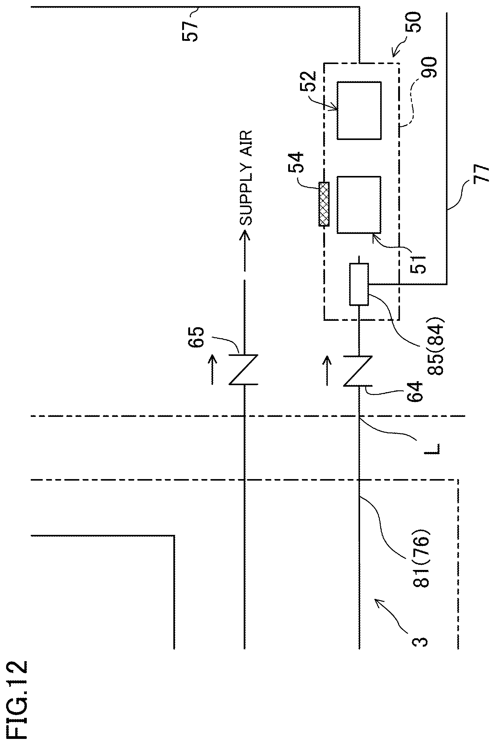 Patent US12359865 Figure 12 – Air composition adjustment device, refrigeration apparatus for transportation, and transport container