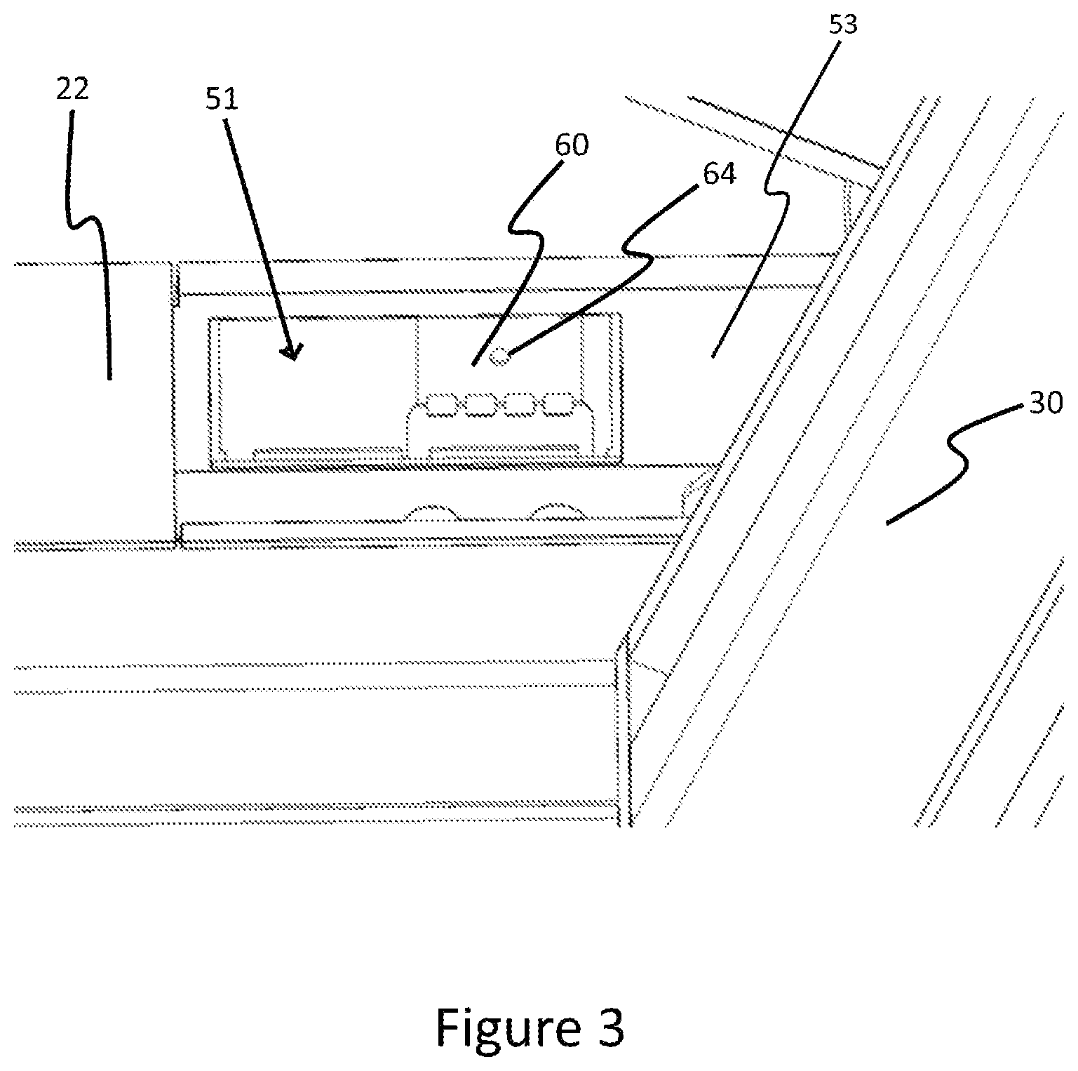 Patent US12359866 Figure 3 – Built-in cooling device having a hinge box