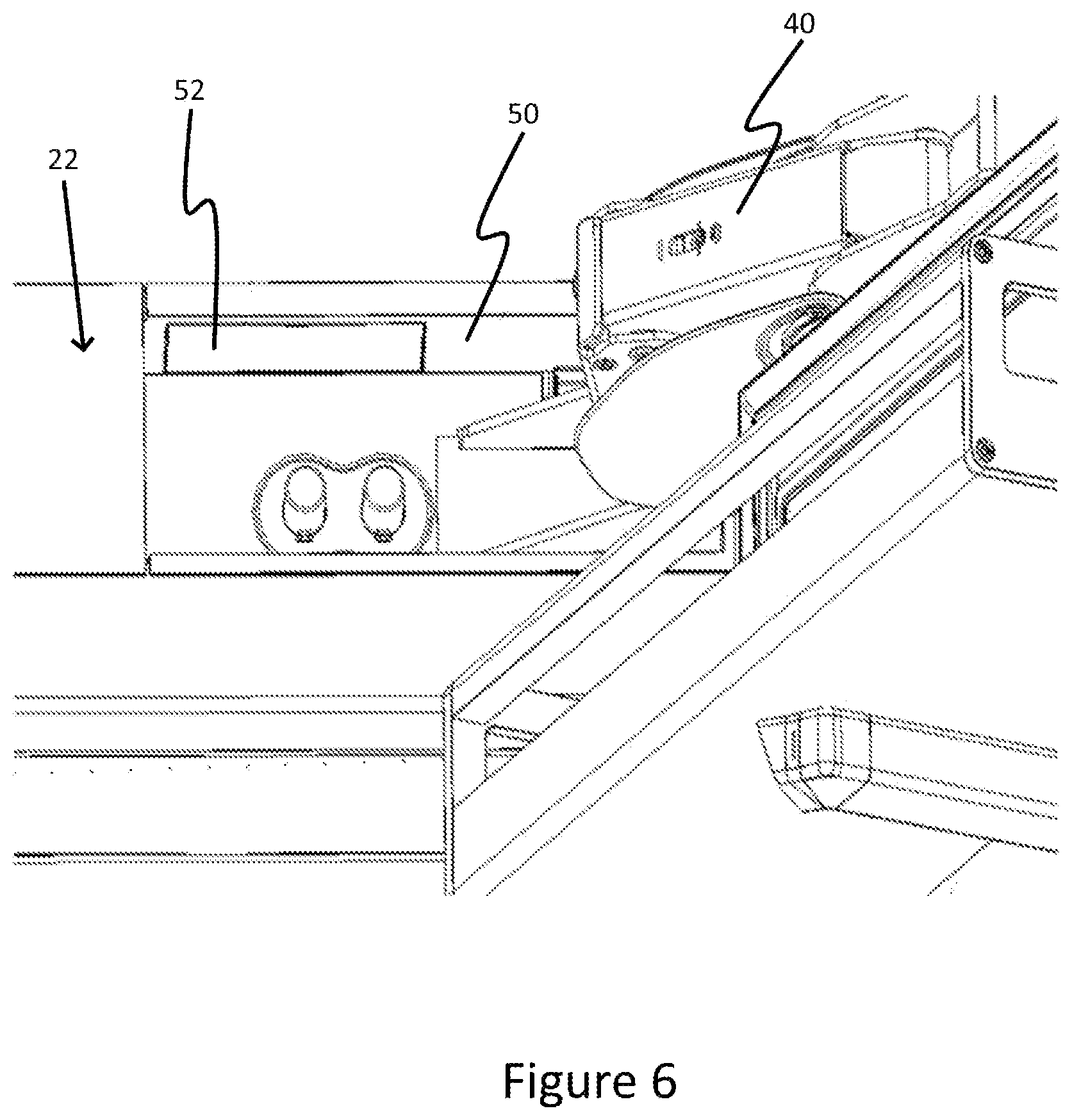 Patent US12359866 Figure 6 – Built-in cooling device having a hinge box
