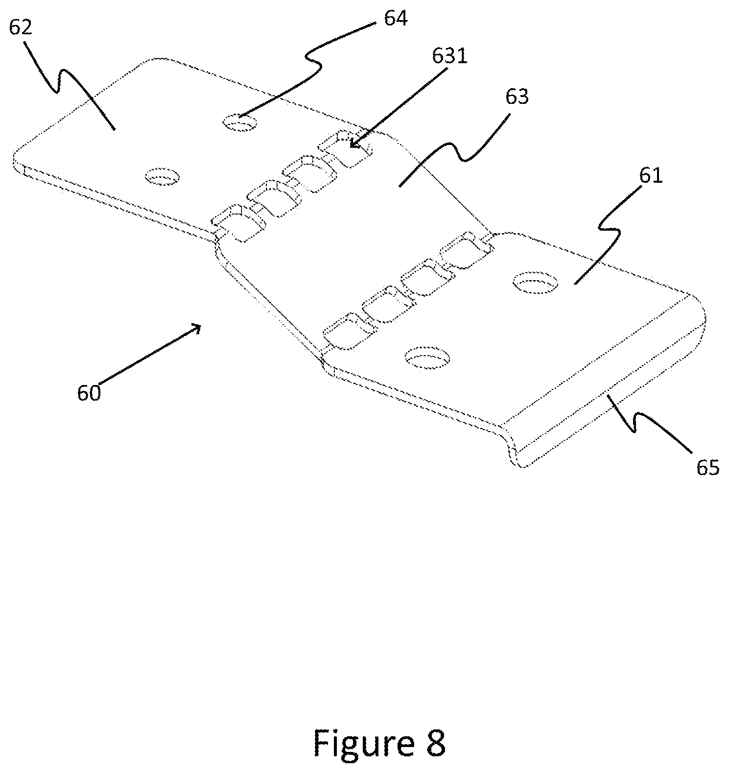 Patent US12359866 Figure 8 – Built-in cooling device having a hinge box