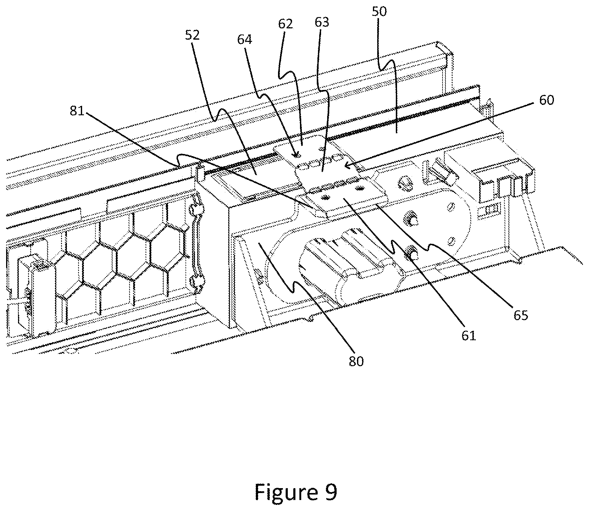 Patent US12359866 Figure 9 – Built-in cooling device having a hinge box