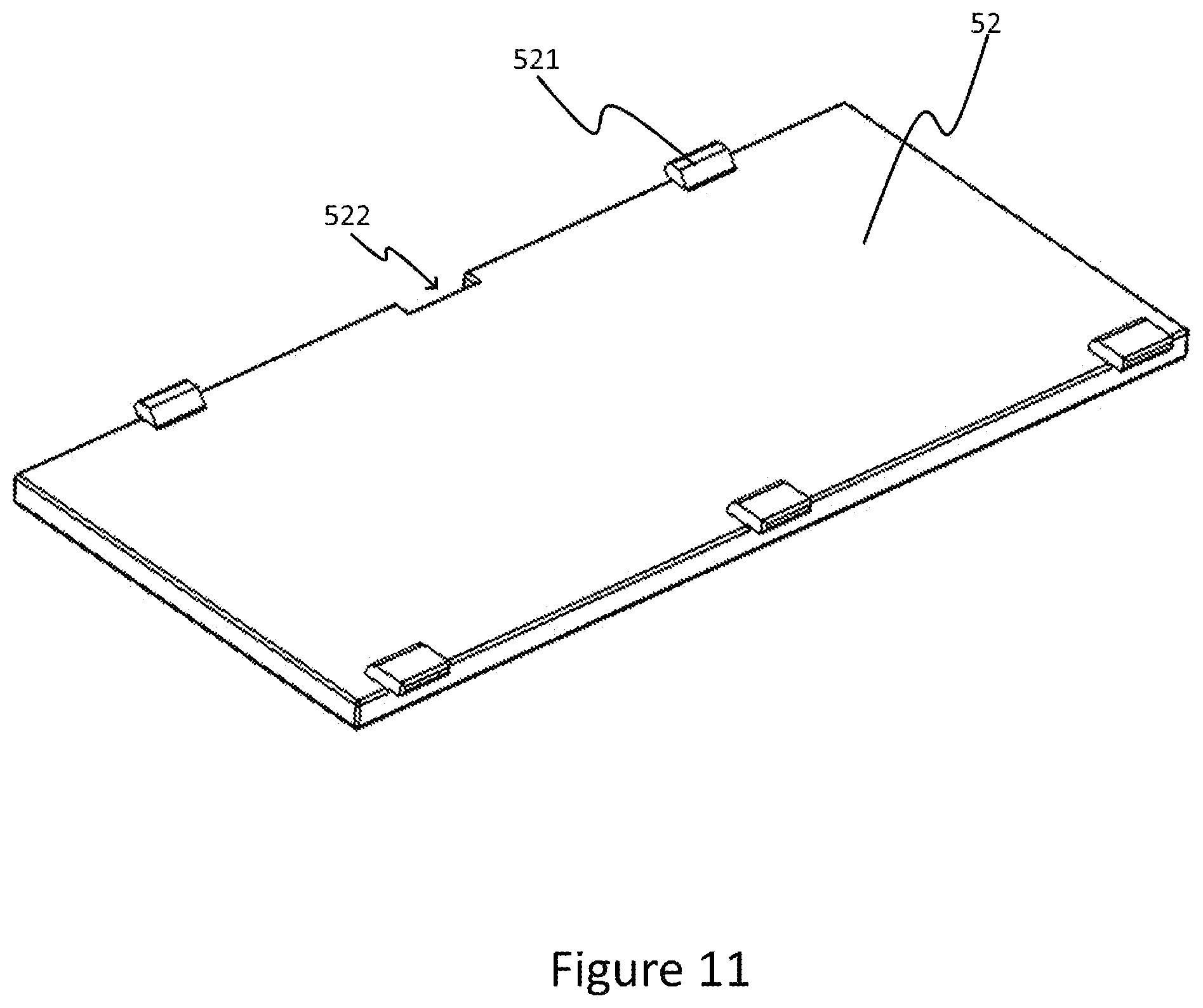 Patent US12359866 Figure 11 – Built-in cooling device having a hinge box