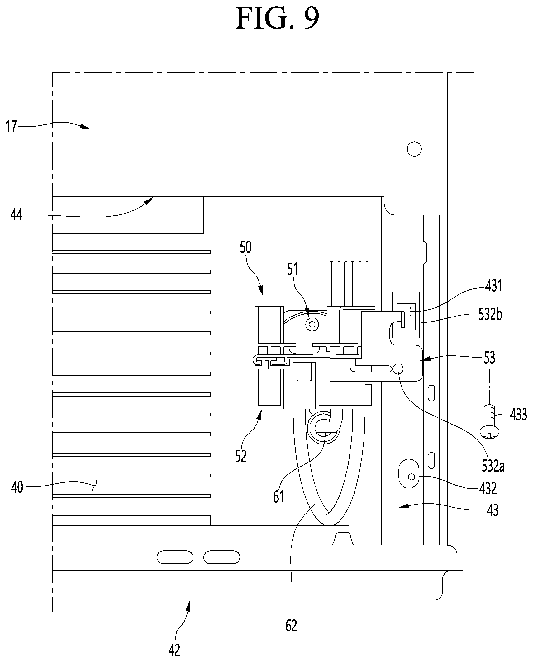 Patent US12359868 Figure 9 – Refrigerator