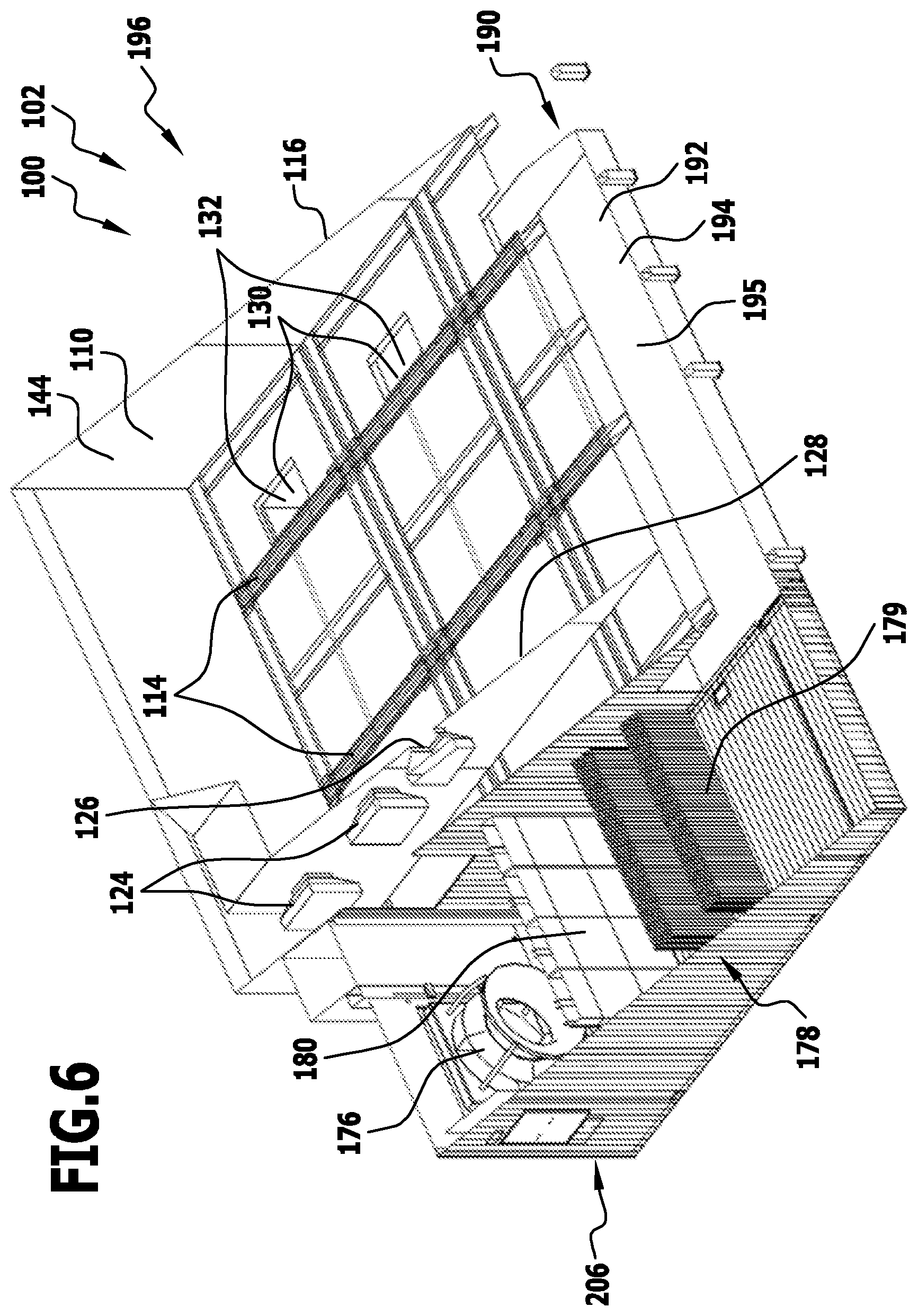 Patent US12359871 Figure 6 – Treatment installation and method for treating workpieces
