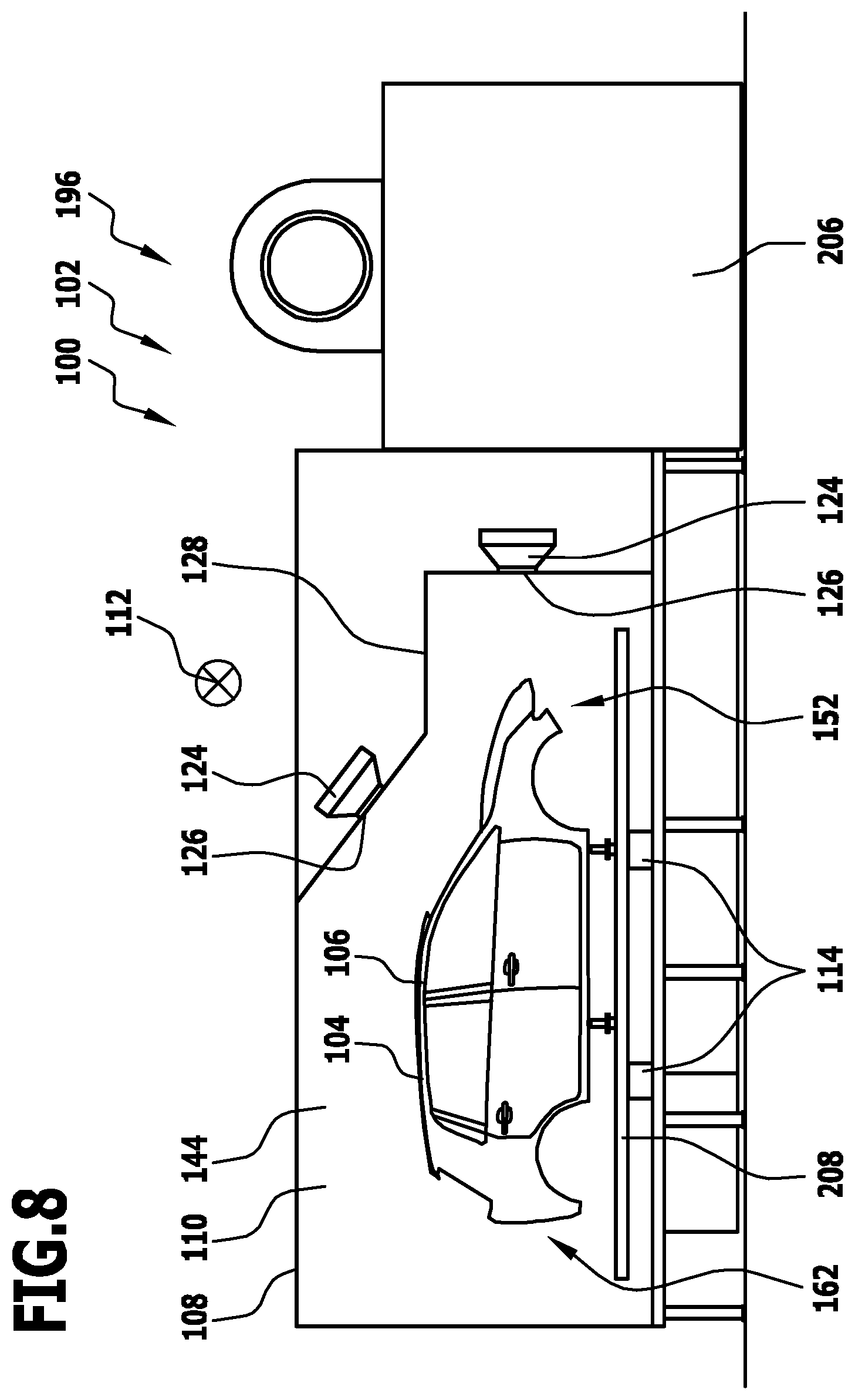 Patent US12359871 Figure 8 – Treatment installation and method for treating workpieces