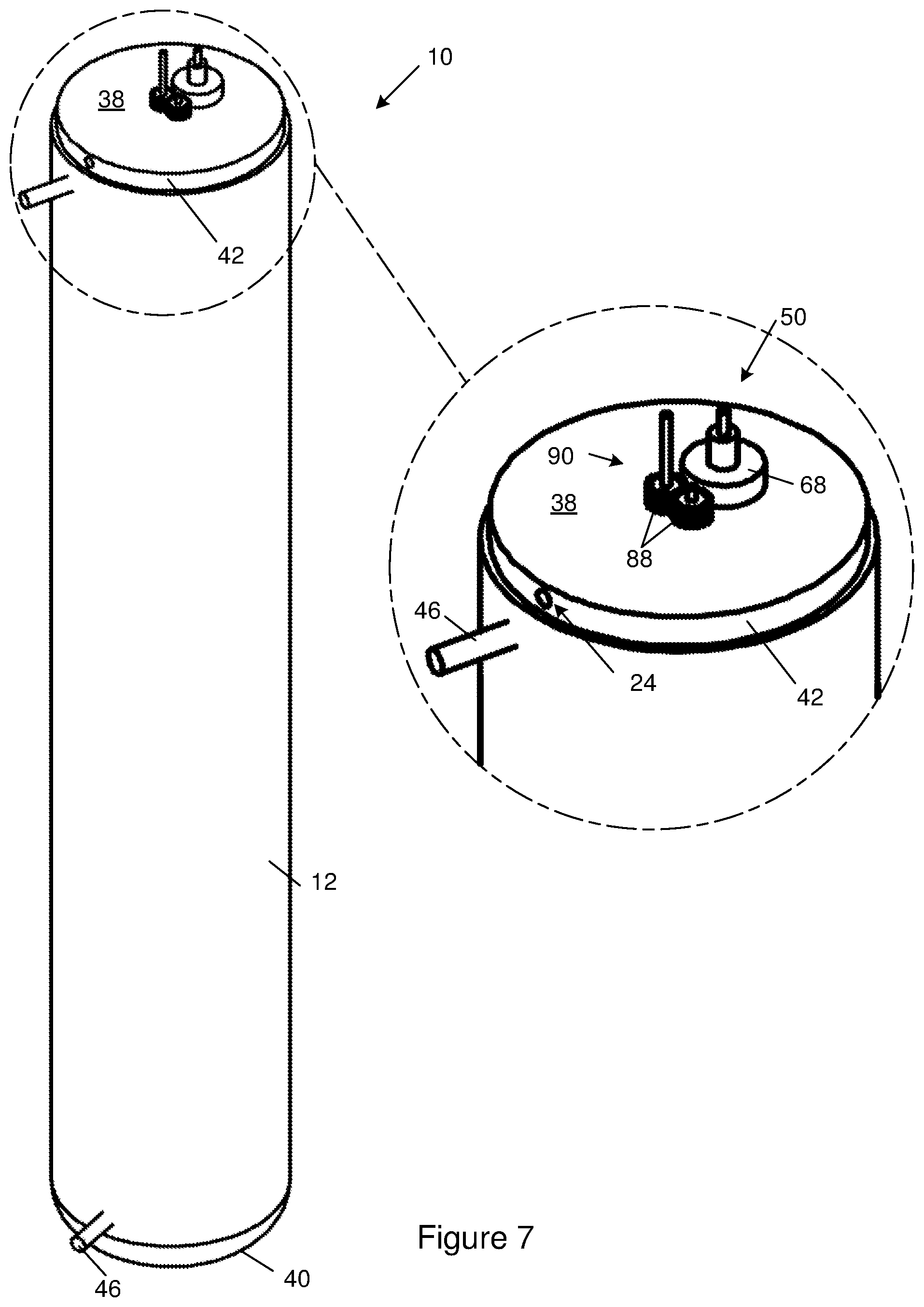 Patent US12359872 Figure 5 – Furnace, fluid feed component, fluid reforming system and method of reforming a fluid