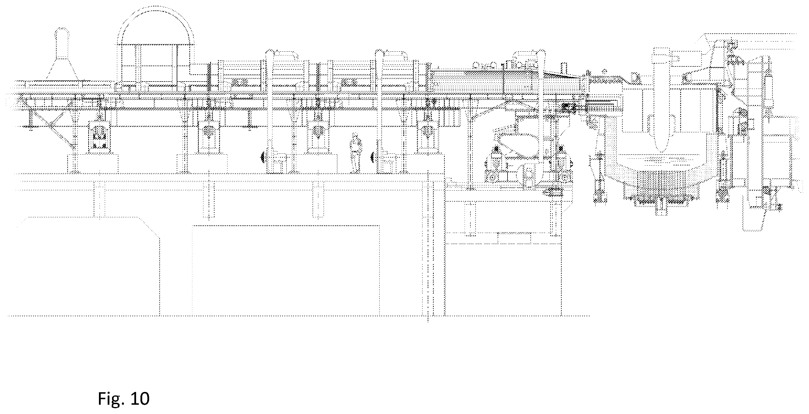 Patent US12359873 Figure 7 – Process and plant for preheating a metal charge fed in continuous to an electric melting furnace