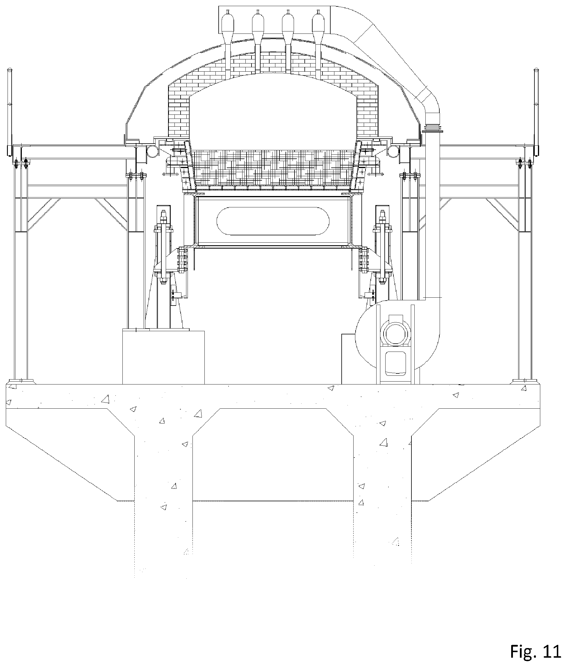 Patent US12359873 Figure 8 – Process and plant for preheating a metal charge fed in continuous to an electric melting furnace