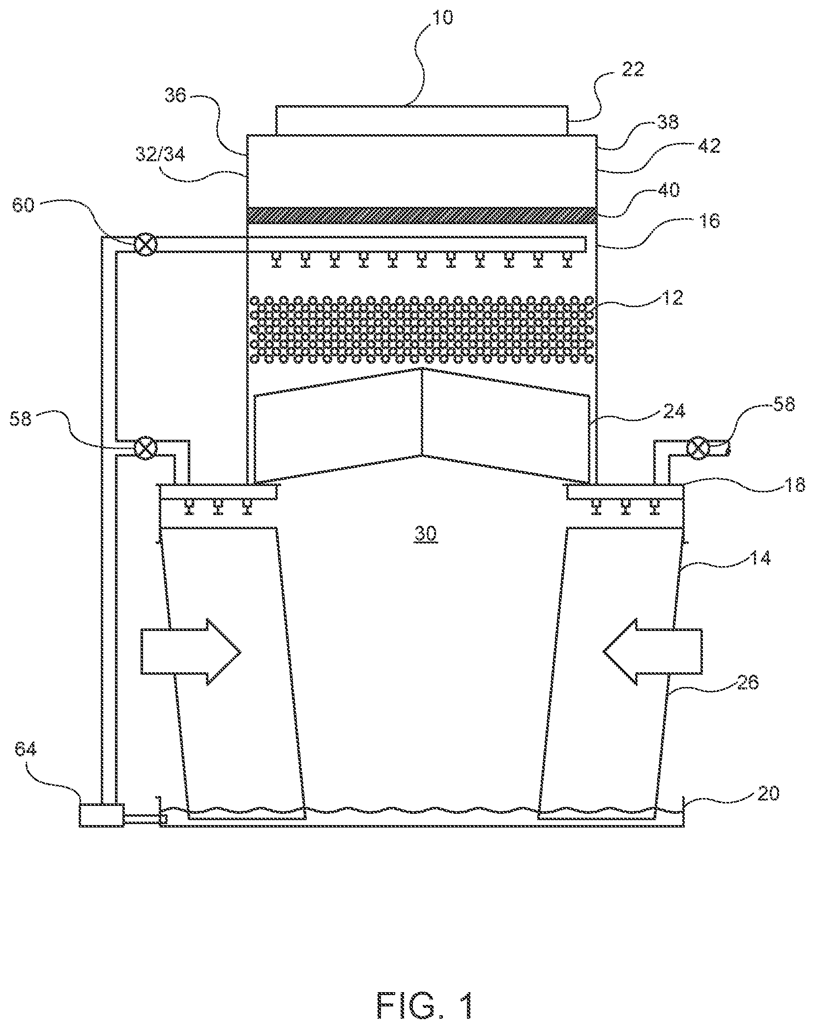 Patent US12359874 — Multiple mode hybrid heat exchanger — Figure 1