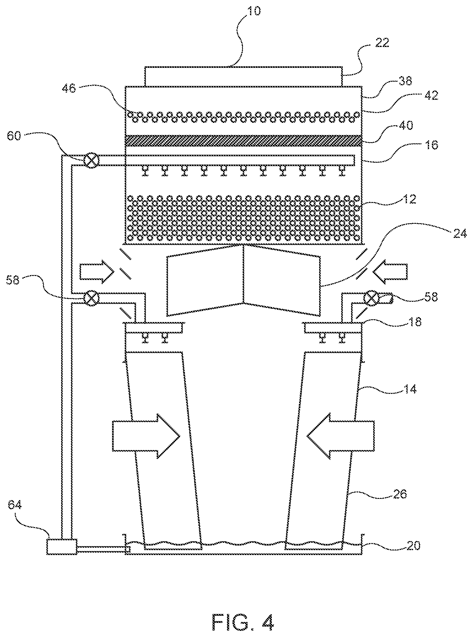 Patent US12359874 Figure 4 – Multiple mode hybrid heat exchanger