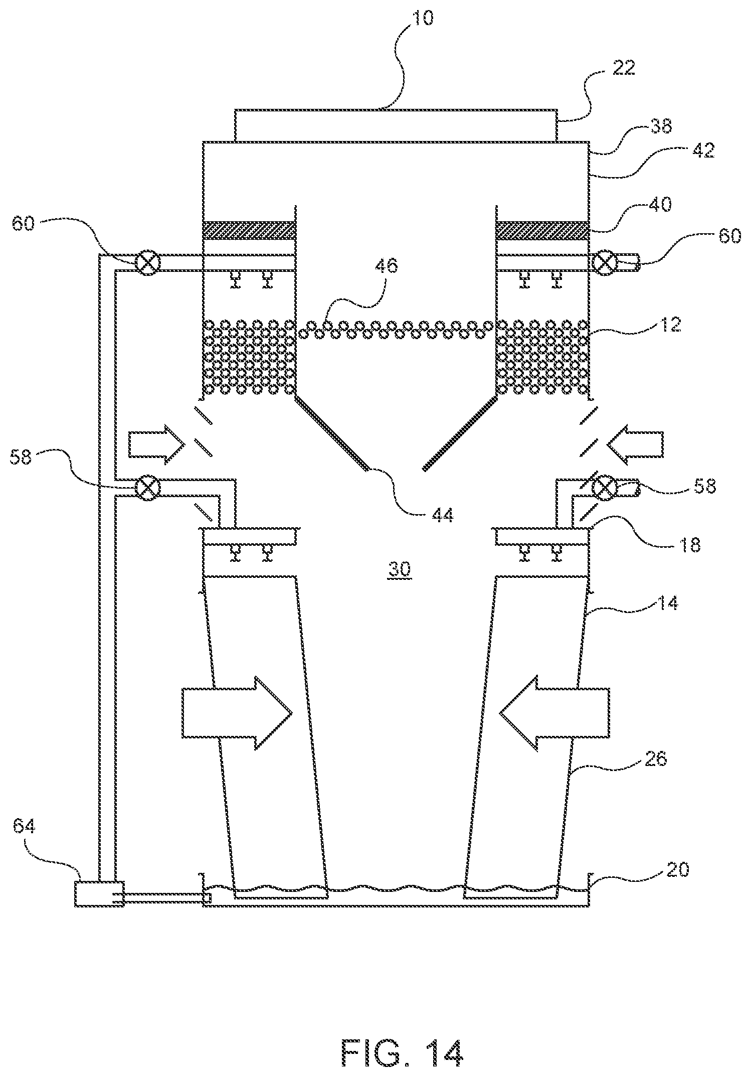 Patent US12359874 Figure 14 – Multiple mode hybrid heat exchanger