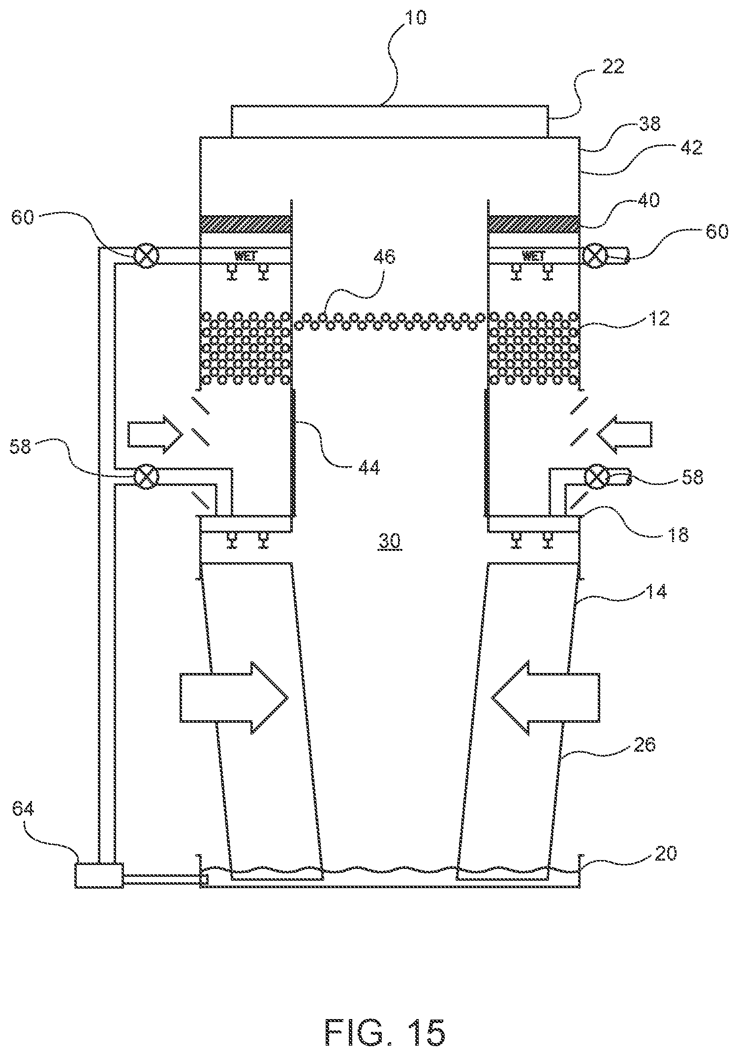 Patent US12359874 Figure 15 – Multiple mode hybrid heat exchanger