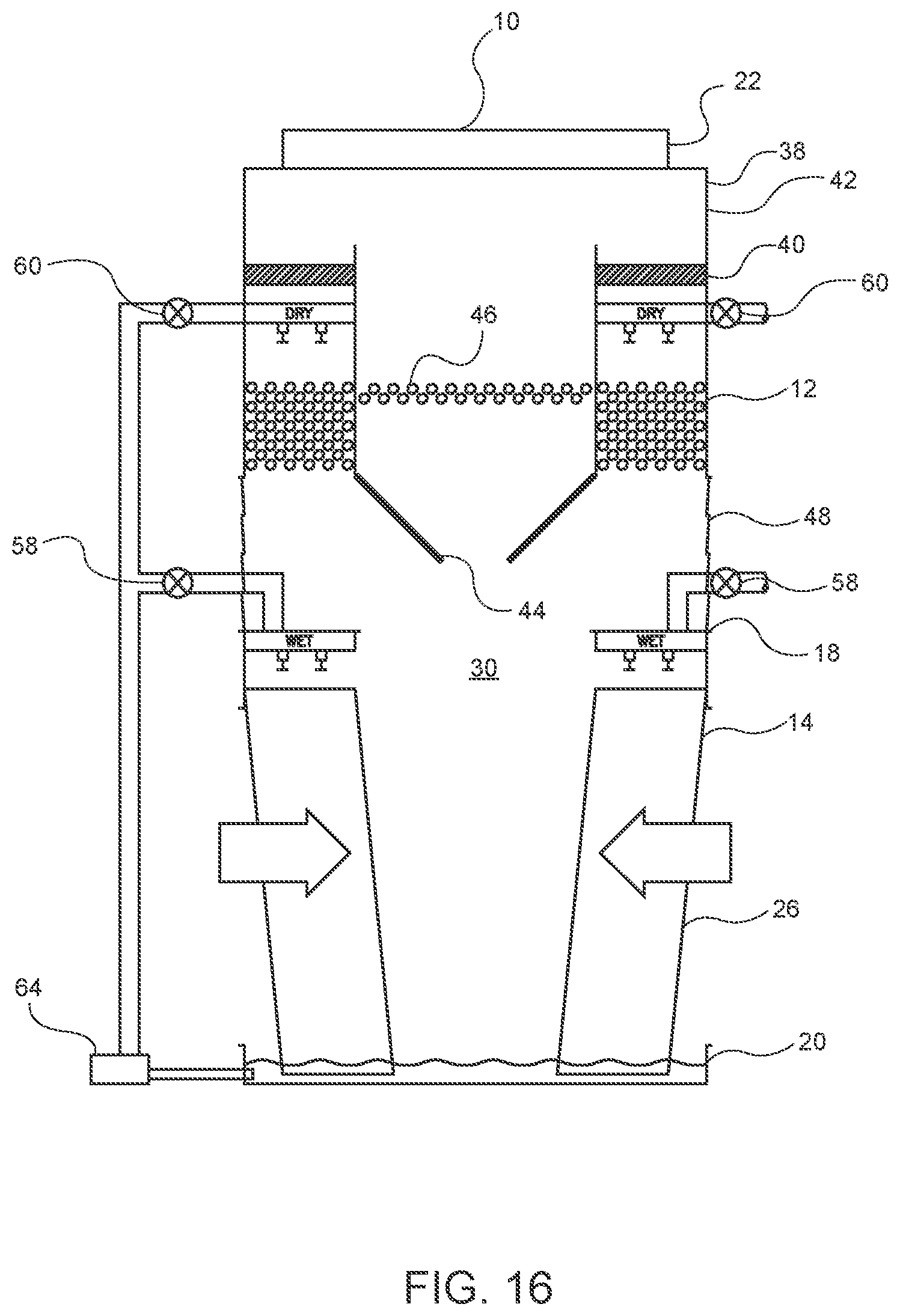 Patent US12359874 Figure 16 – Multiple mode hybrid heat exchanger