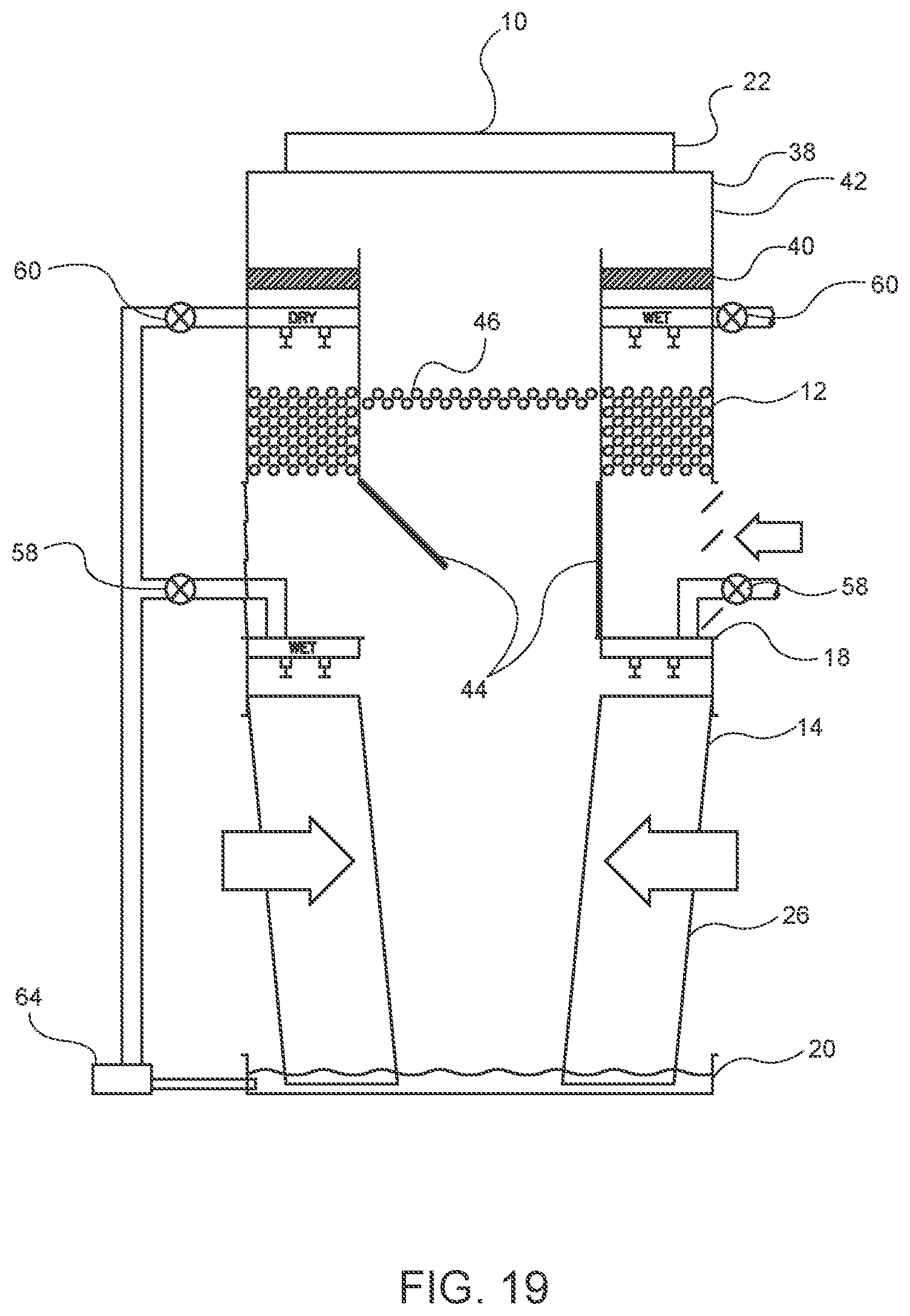 Patent US12359874 Figure 19 – Multiple mode hybrid heat exchanger
