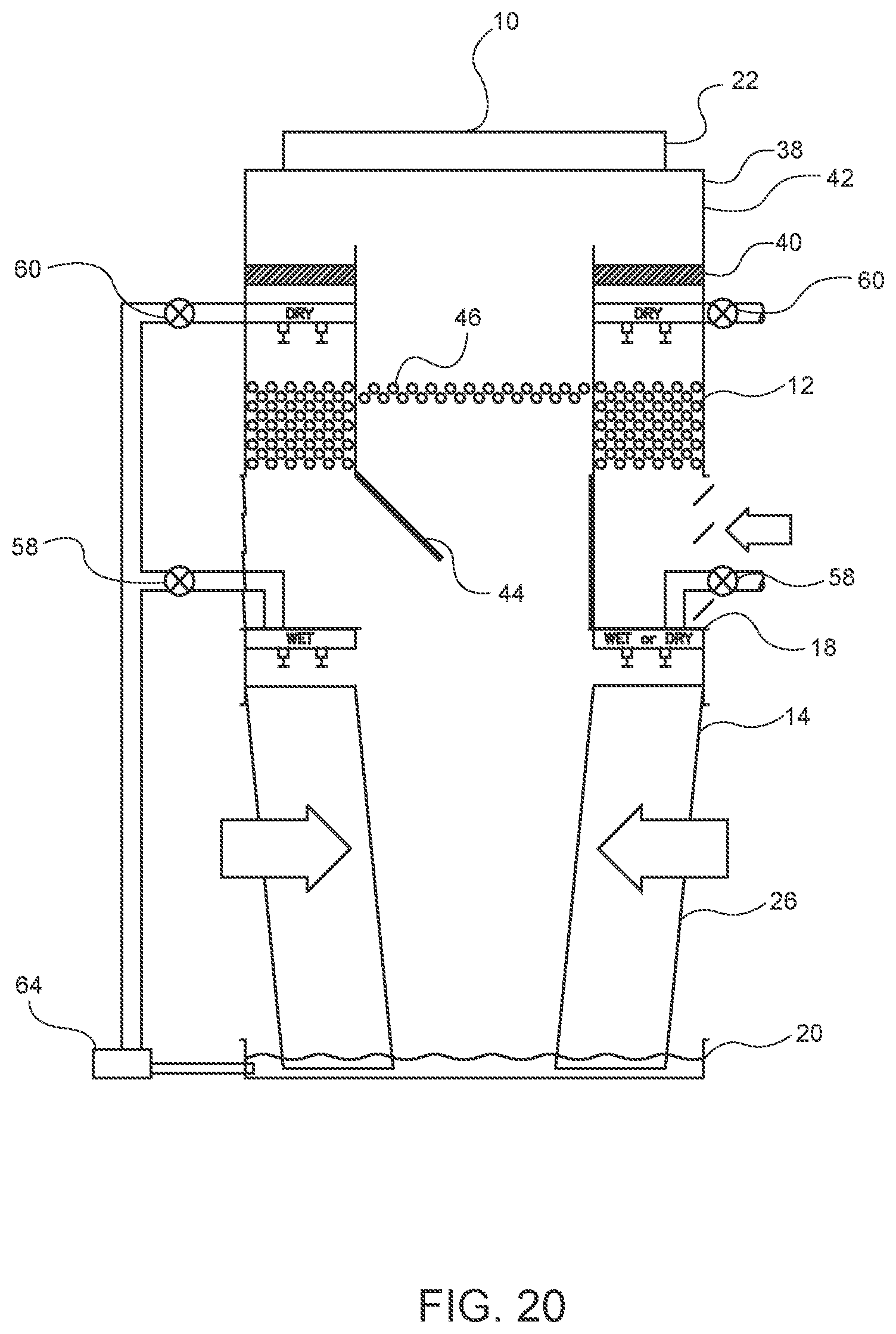 Patent US12359874 Figure 20 – Multiple mode hybrid heat exchanger