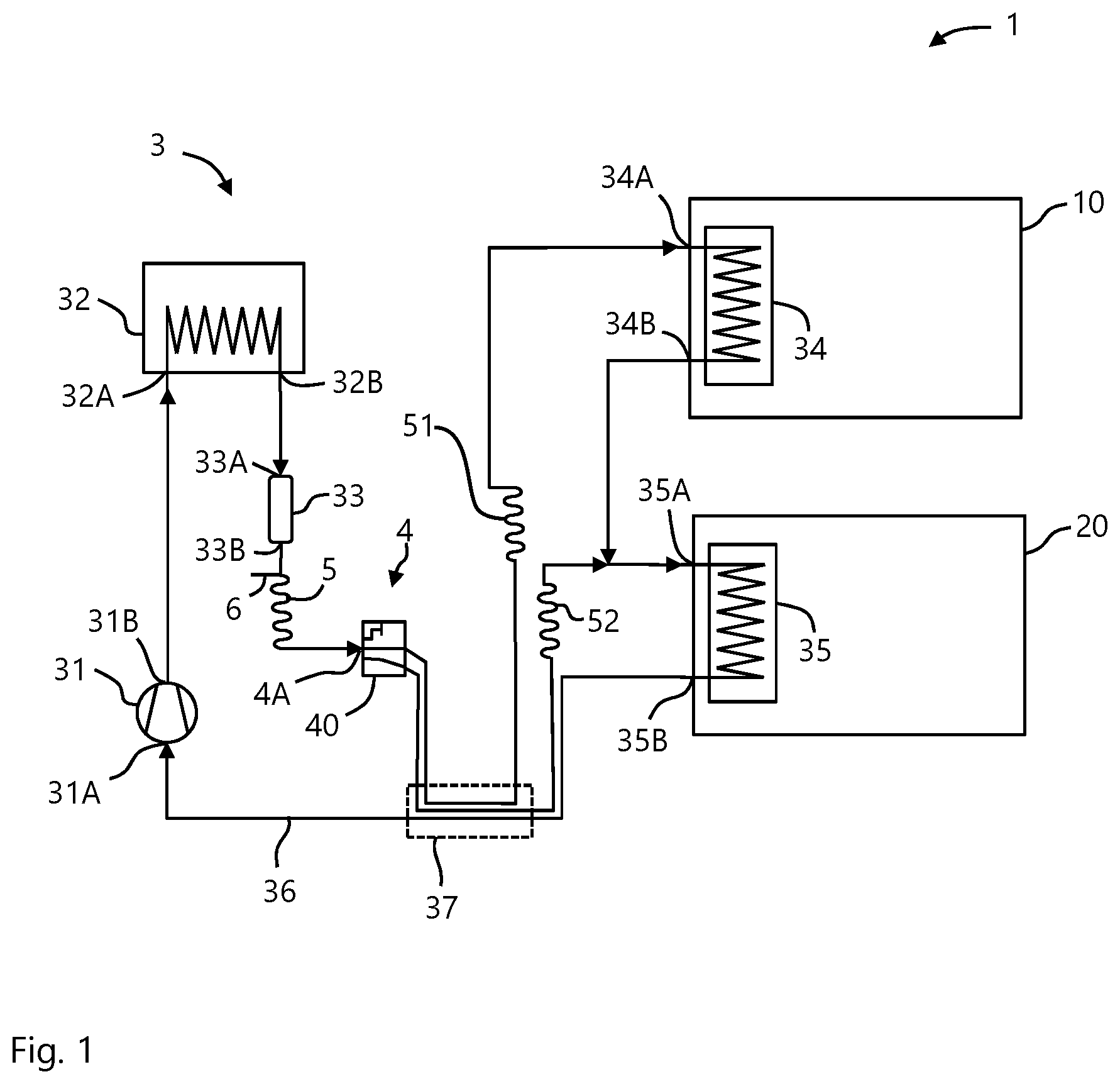 Patent US12359877 — Refrigeration appliance — Figure 1