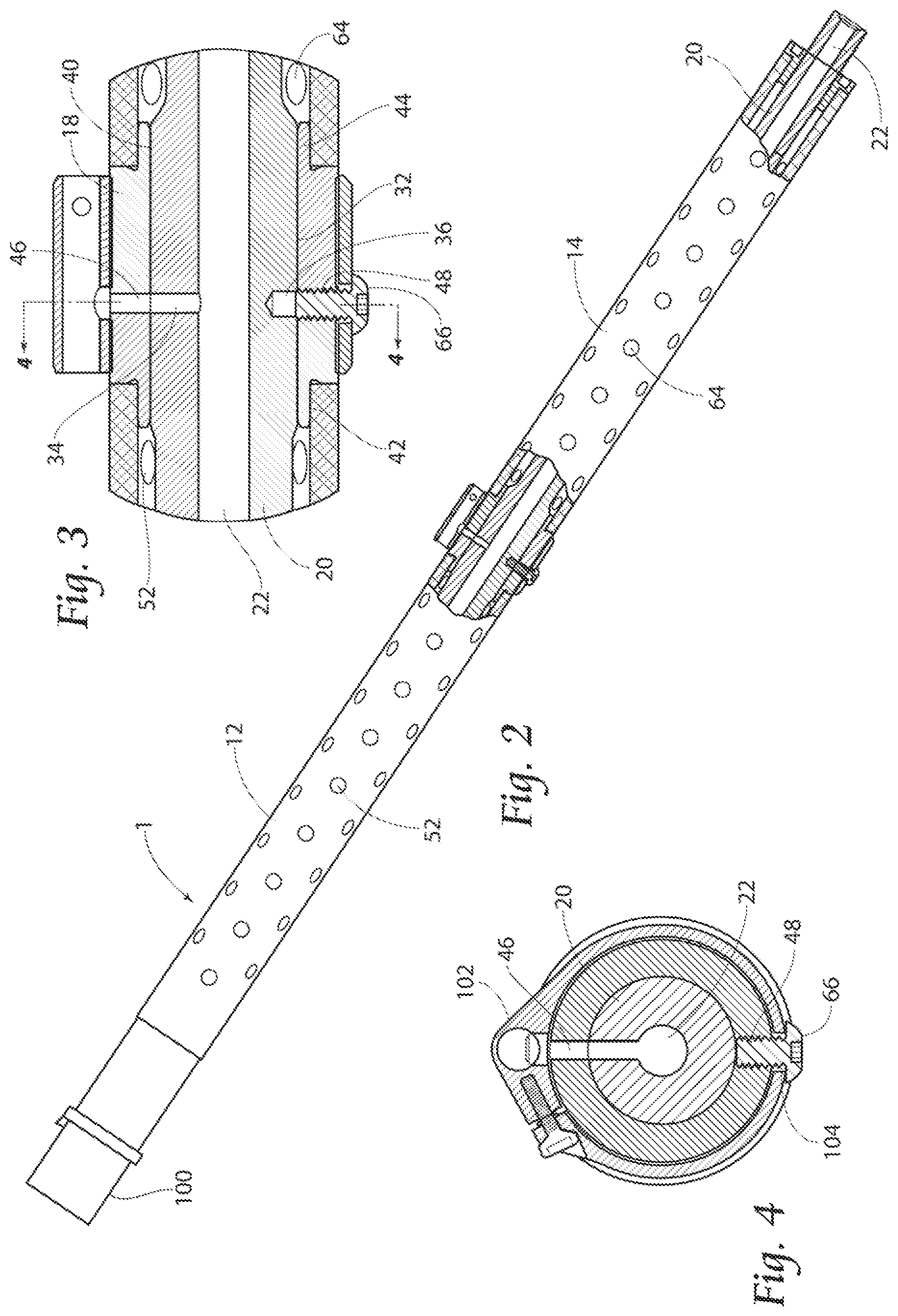 Patent US12359887 Figure 2 – Firearm barrel with outer sleeve
