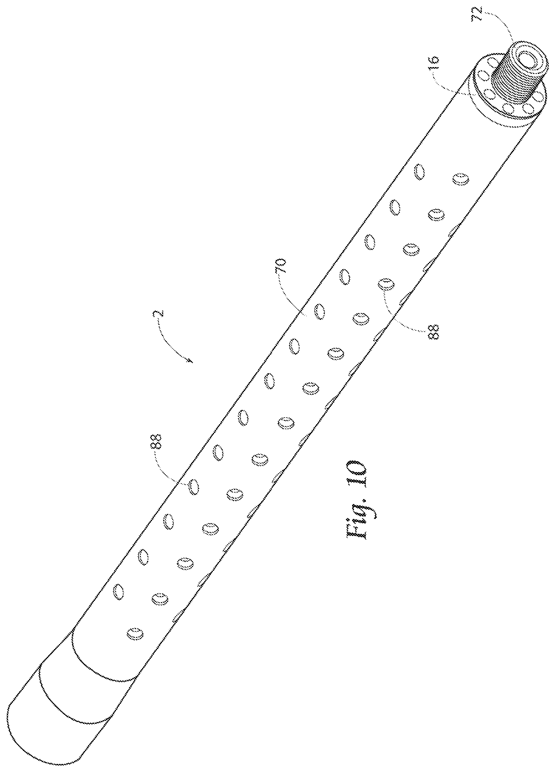 Patent US12359887 Figure 5 – Firearm barrel with outer sleeve